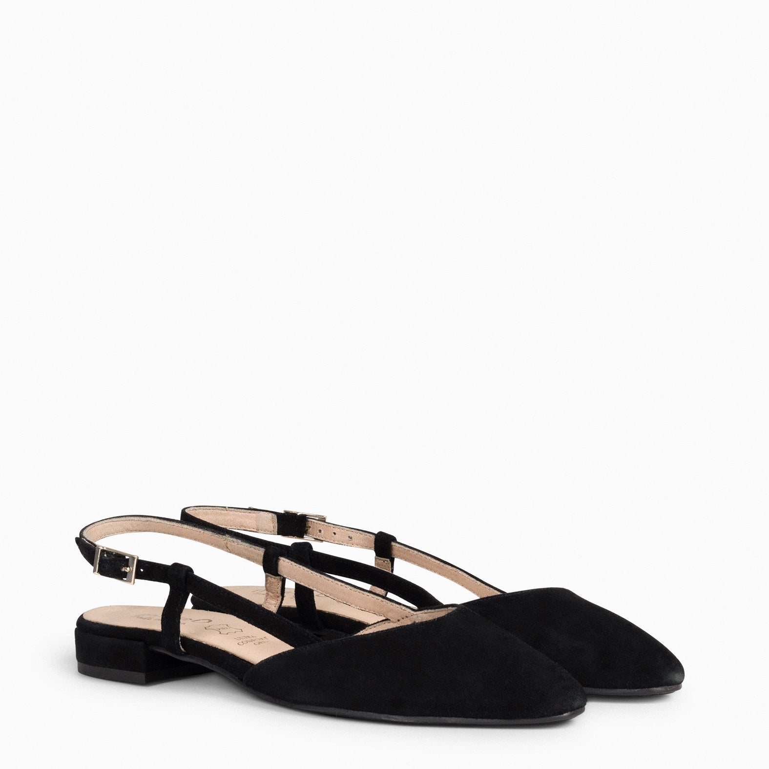 BRUNCH – Zapatos Planos Destalonados NEGRO