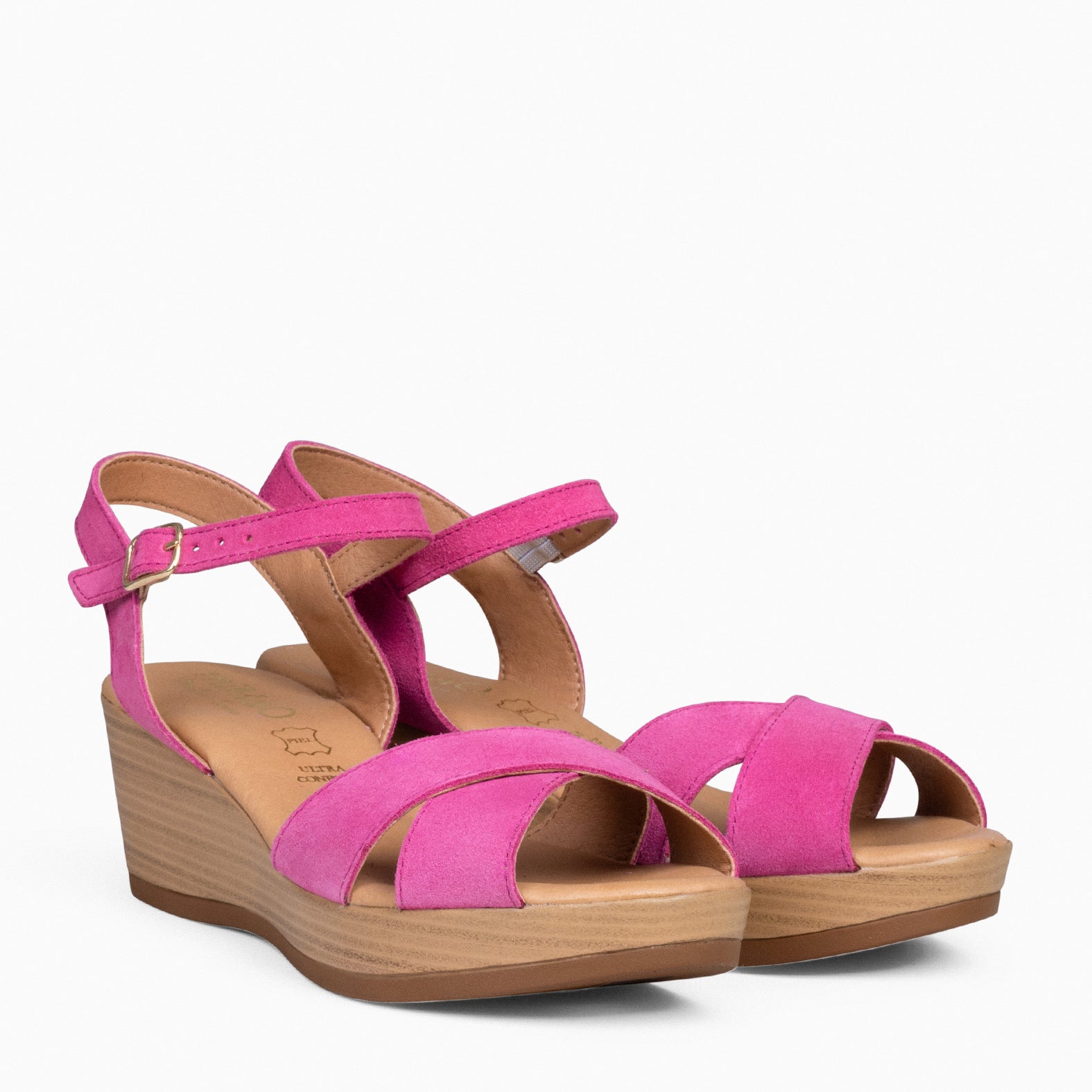 MAR - FUCHSIA CASUAL WEDGE SANDALS