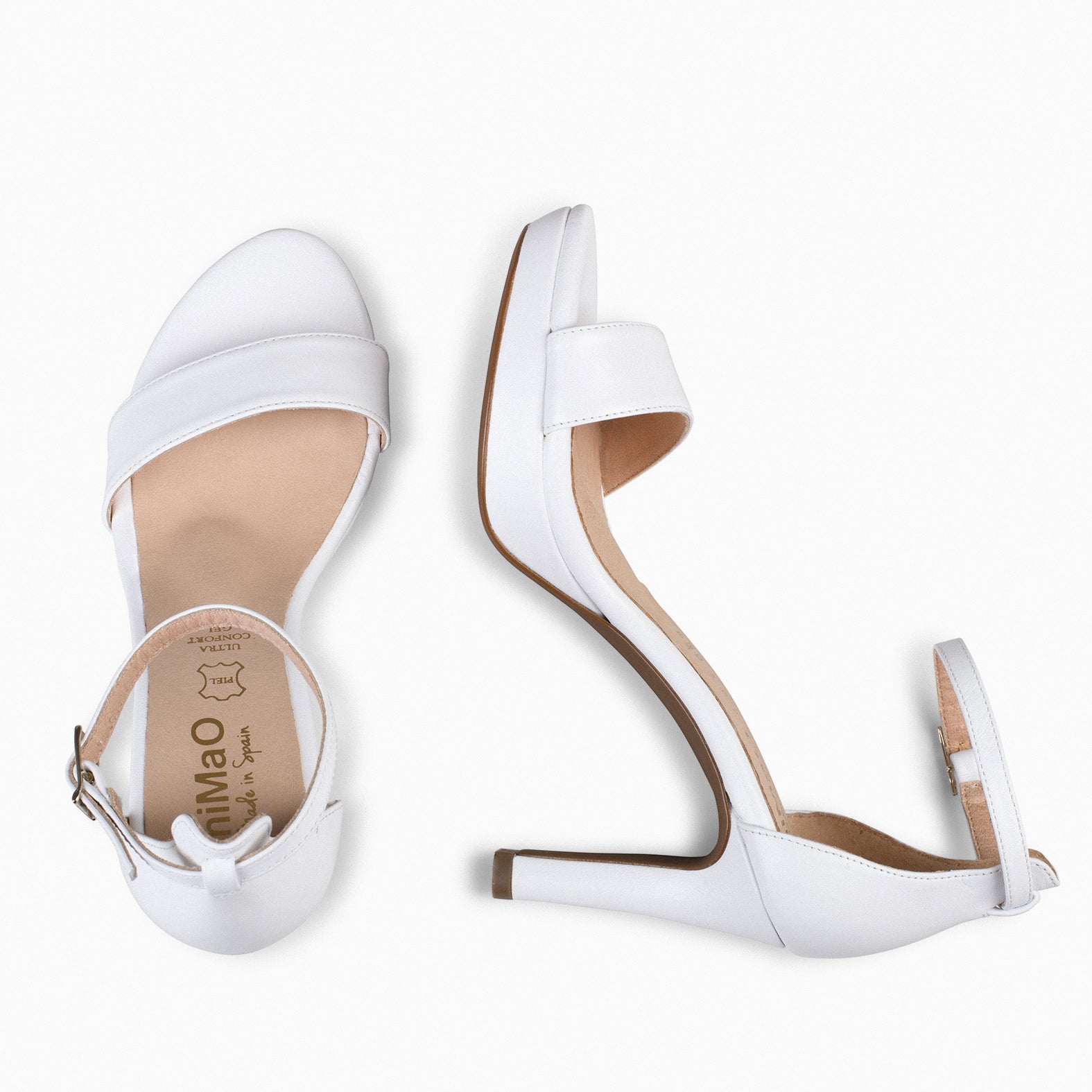 PARTY - WHITE HIGH-HEELED PLATFORM SANDALS