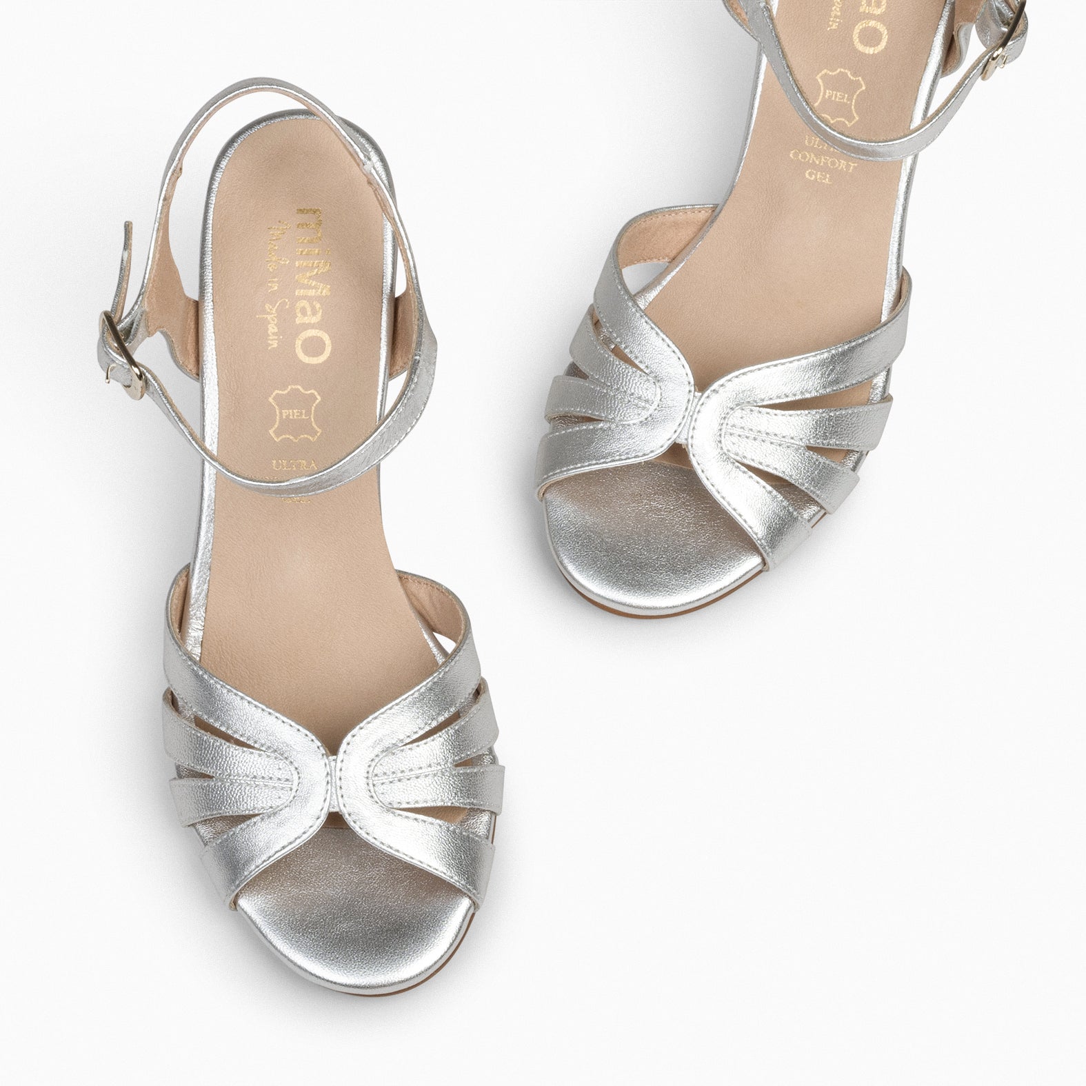 MUSE - SILVER BLOCK HEEL SANDALS