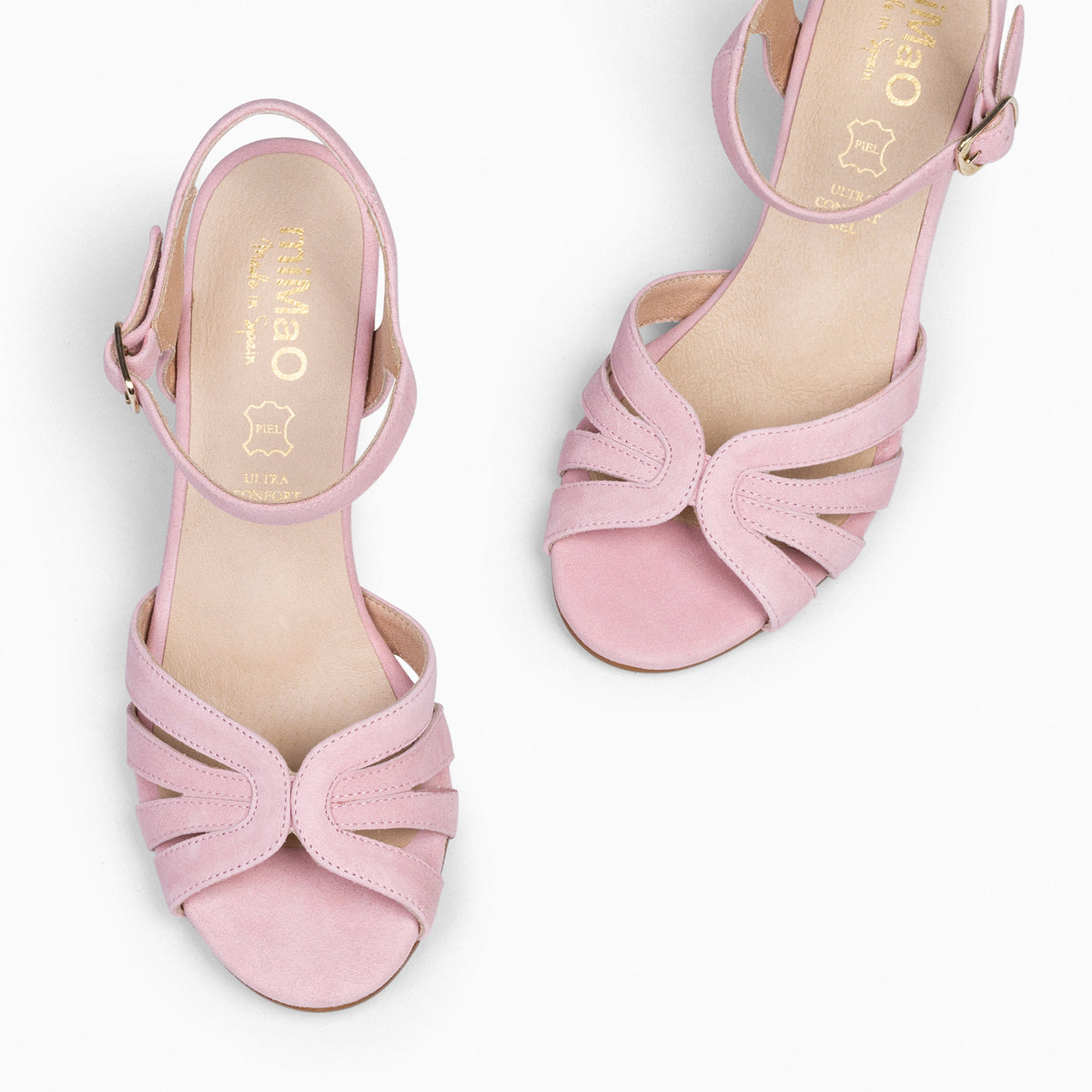 MUSA – Sandalias de Tacón ancho ROSA