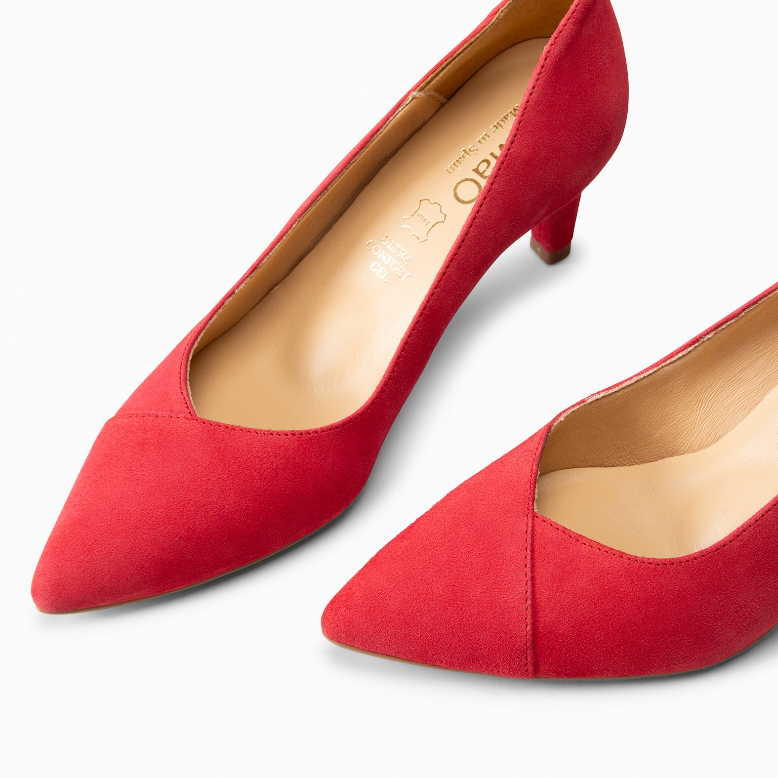 GLAM S - RED ELEGANT LOW-HEELED
