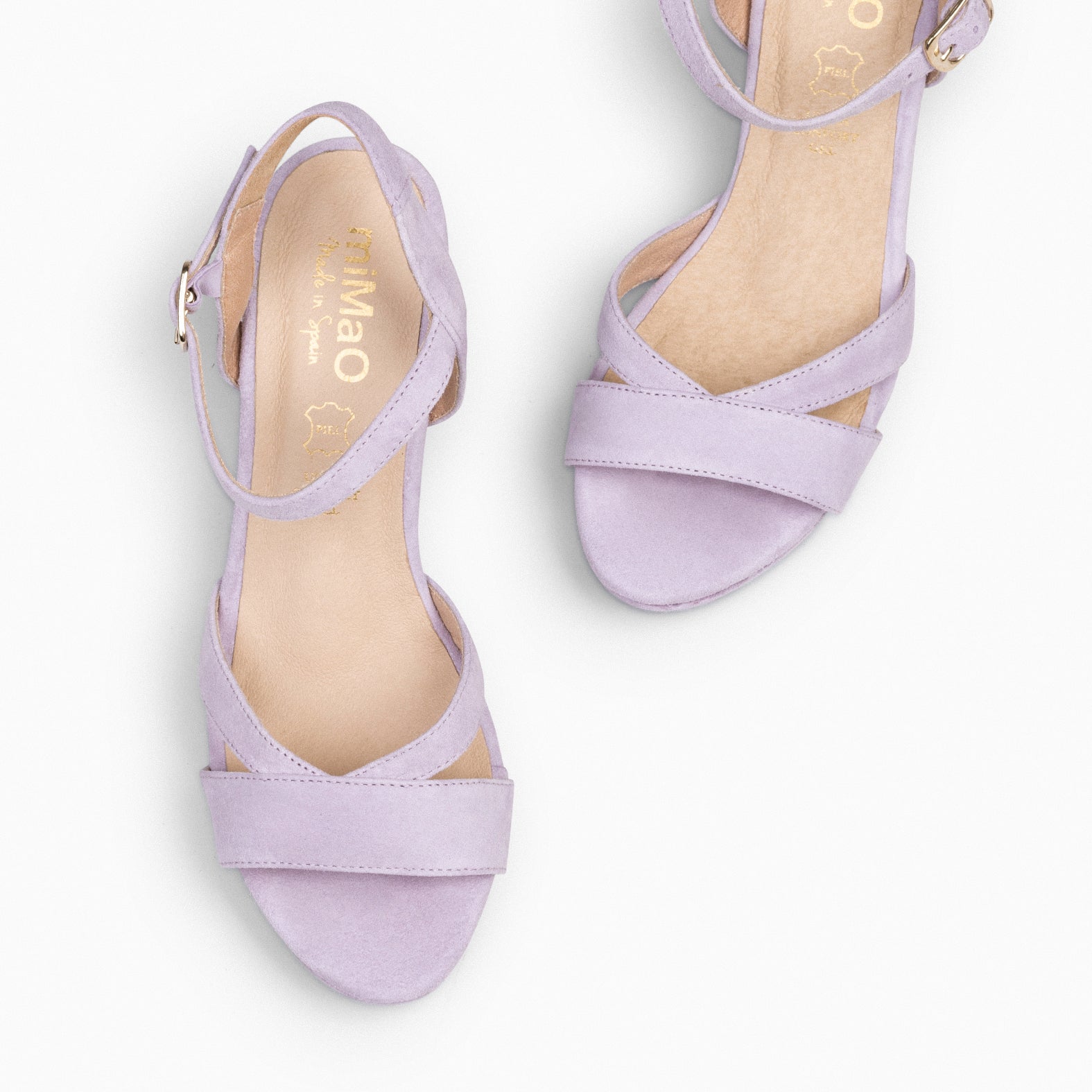 PARIS - Sandalias de fiesta con tacón alto y plataforma LILA - miMaO ®