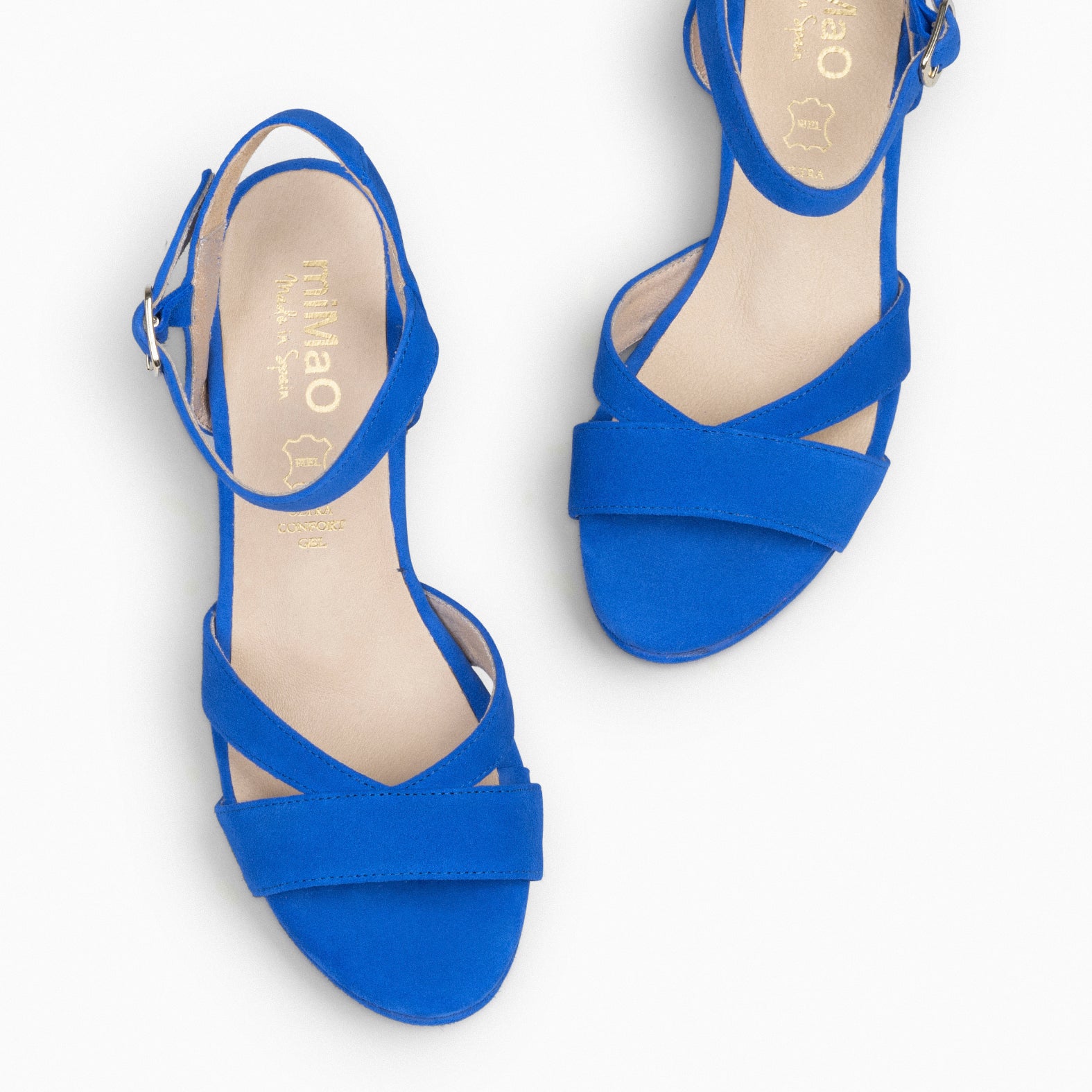 PARIS – Sandalias de fiesta con tacón alto y plataforma AZUL