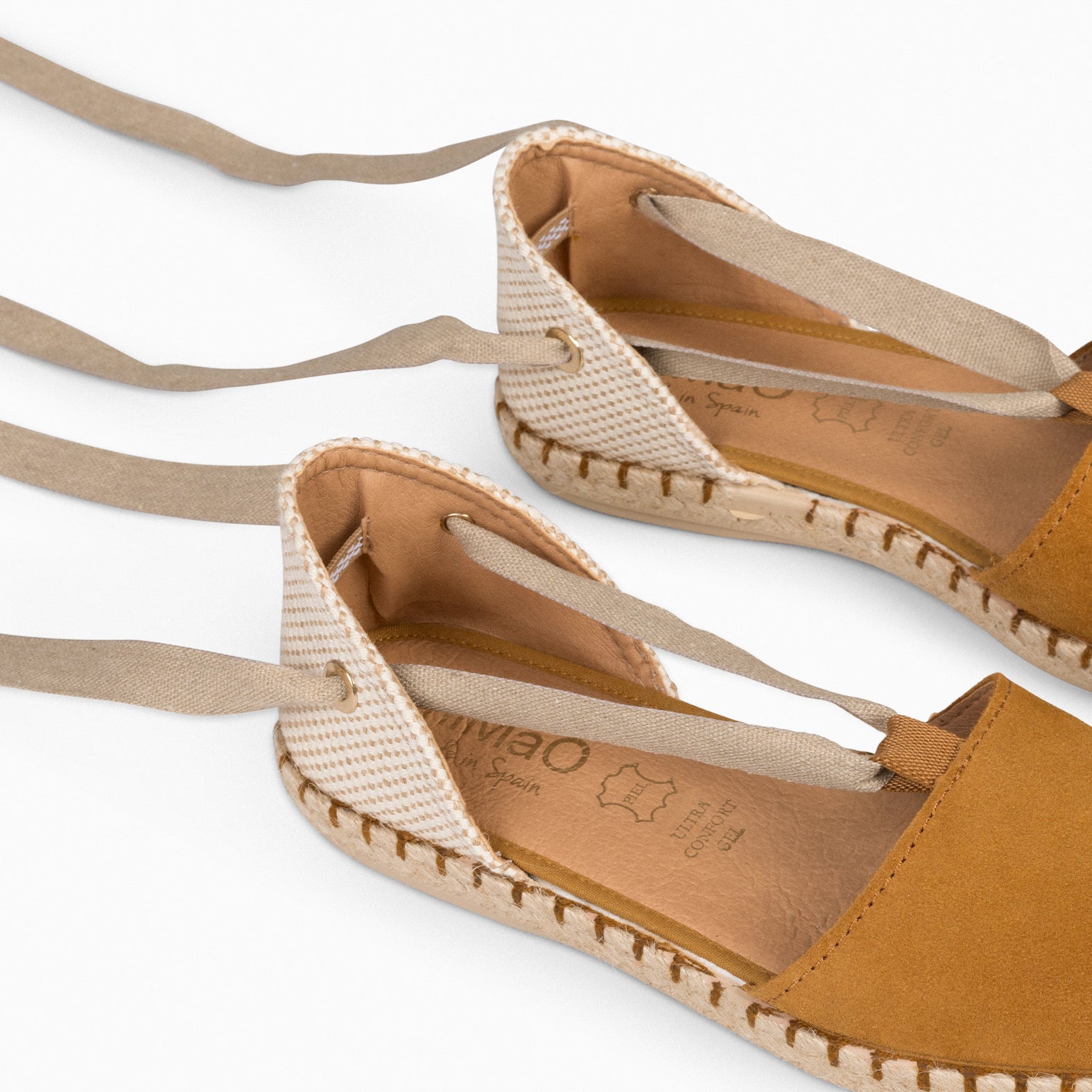 ALGARVE – Alpargatas abiertas y planas de mujer WHISKY