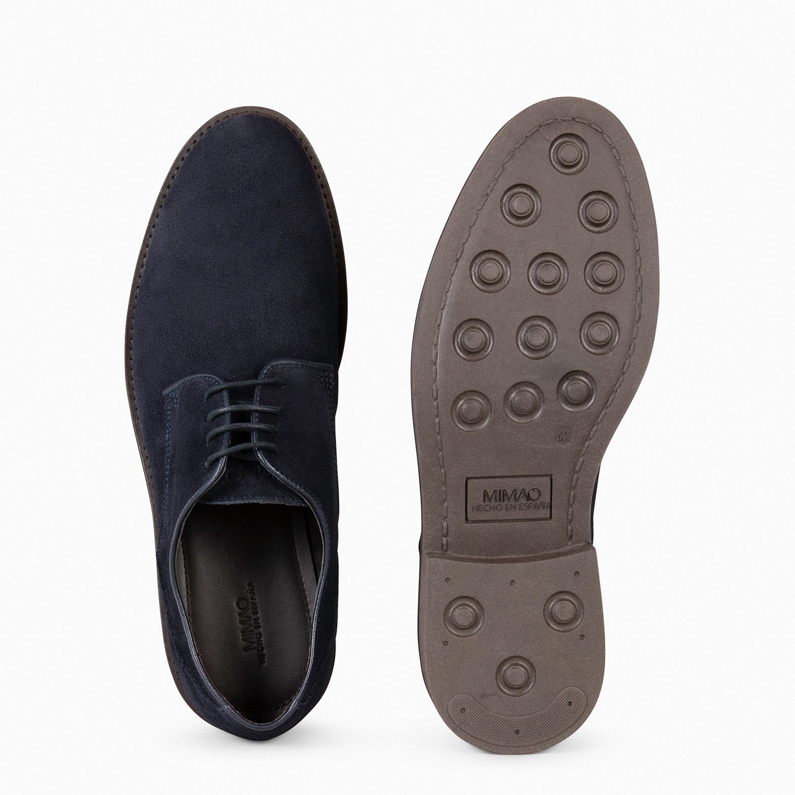 ALONSO – Chaussures à lacets en daim BLEU MARINE pour homme
