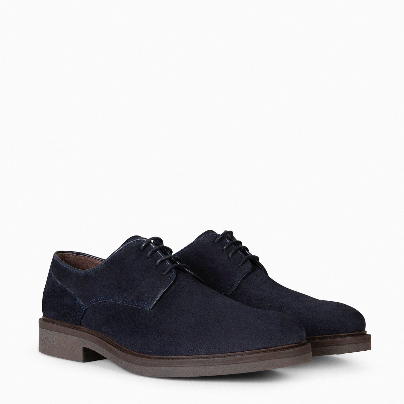 ALONSO – Chaussures à lacets en daim BLEU MARINE pour homme