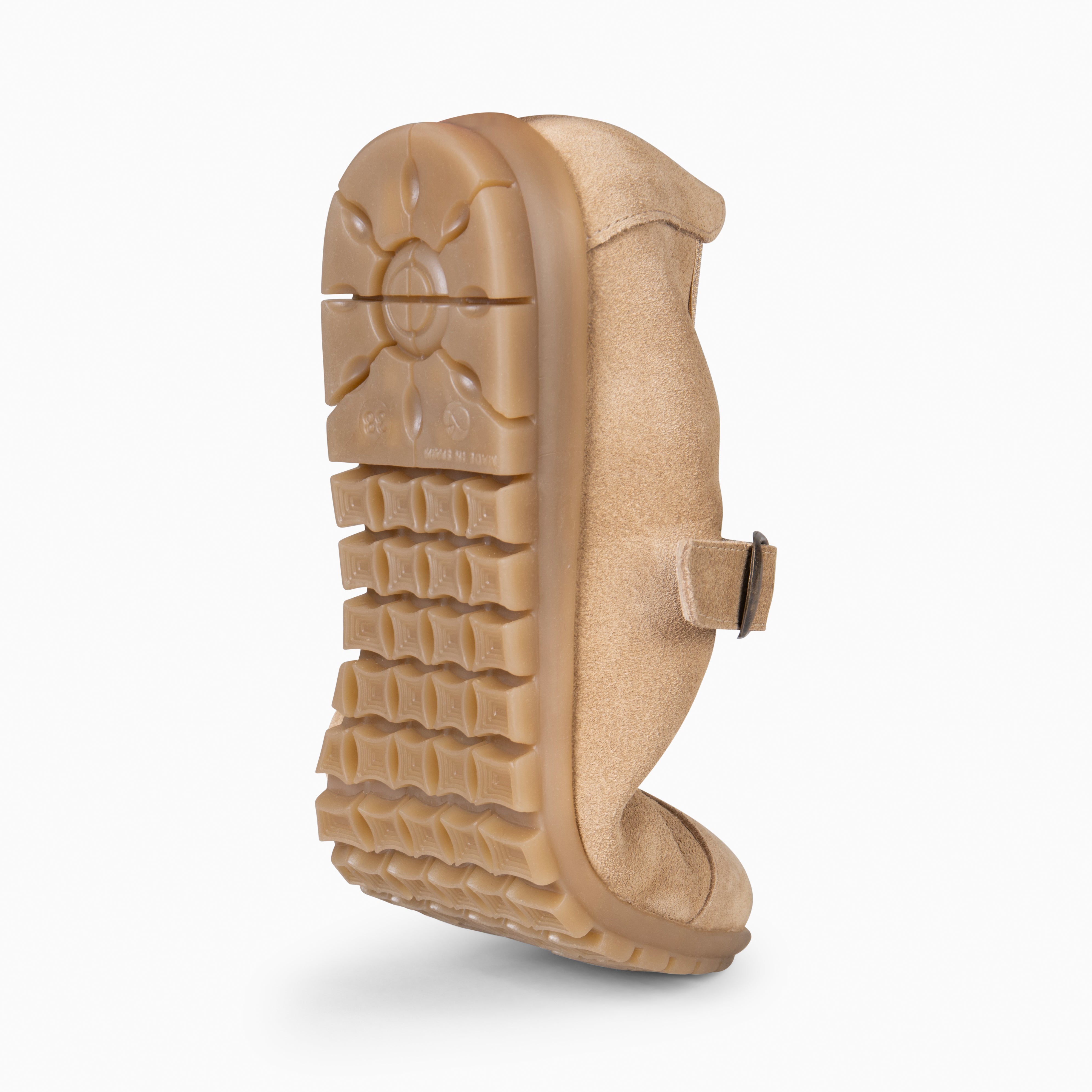 MICAELA - Merceditas de serraje BEIGE