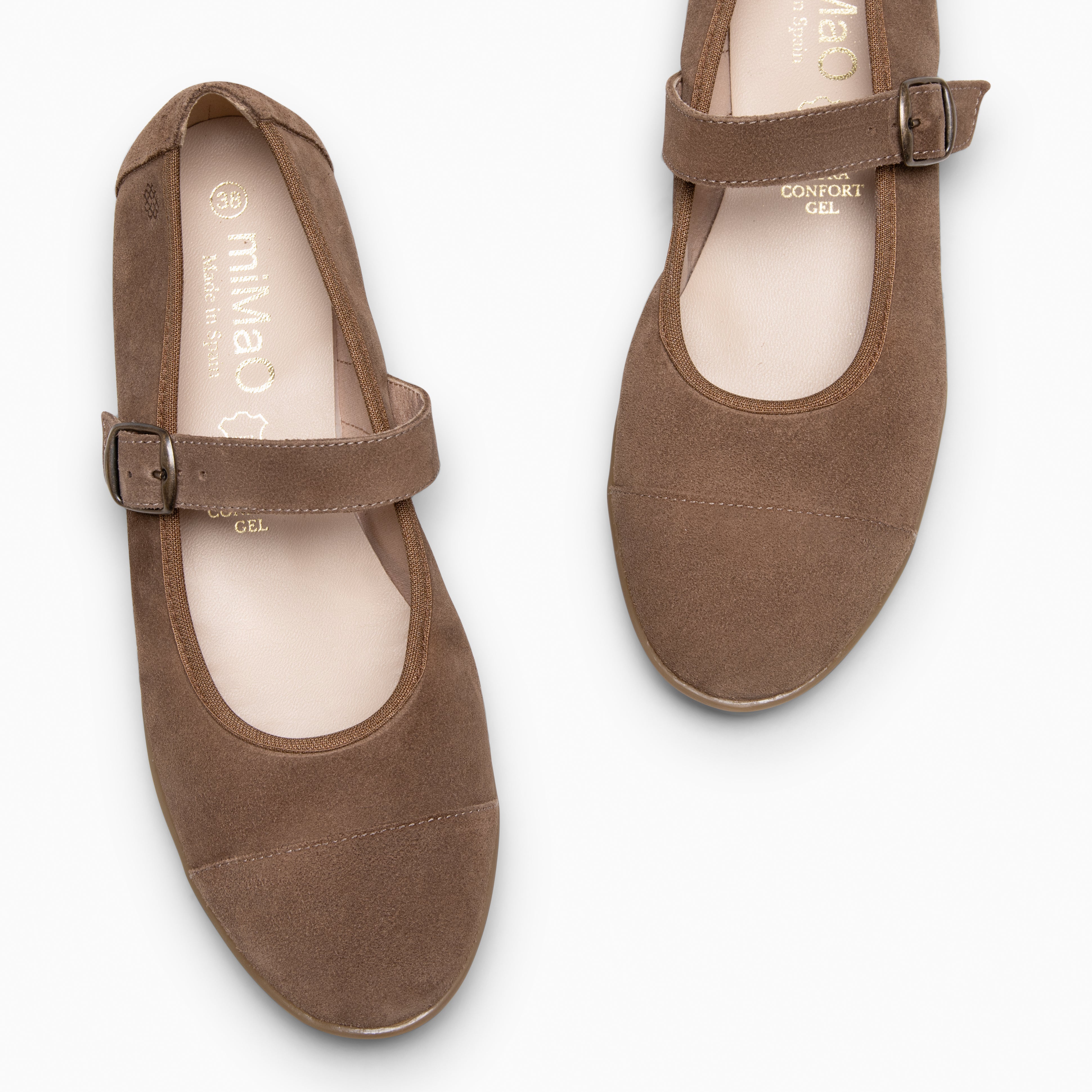 MICAELA - TAUPE SUEDE MARY JANES