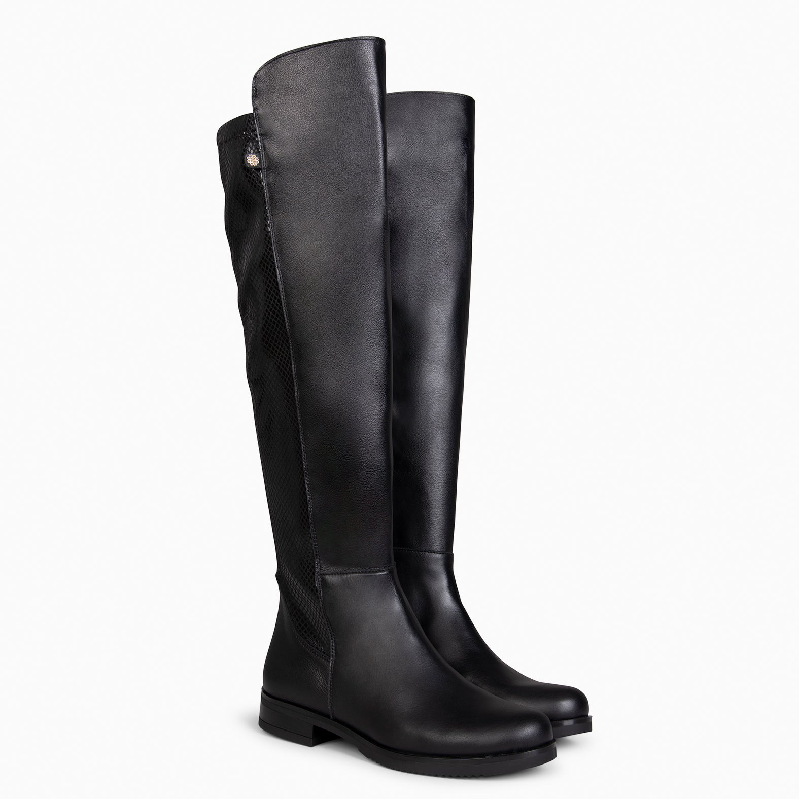 LIA - Bota alta de piel SERPIENTE