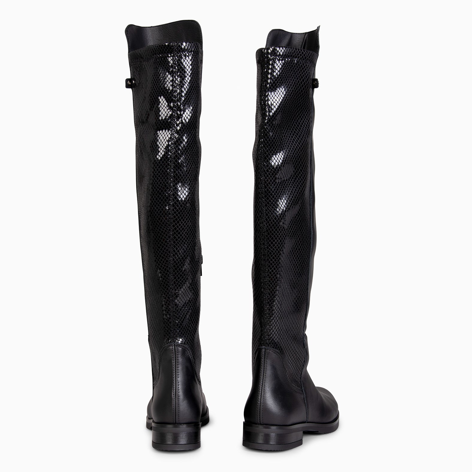 LIA - Bota alta de piel SERPIENTE