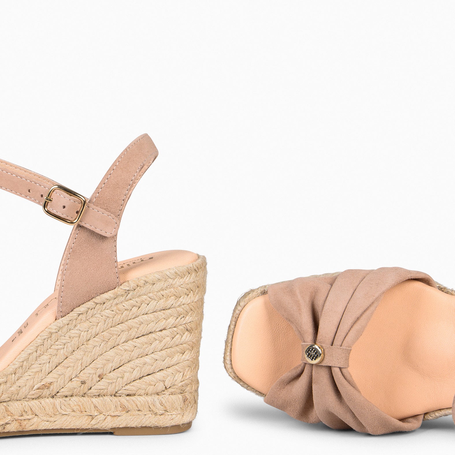 MIRASOL – NUDE high wedge espadrilles