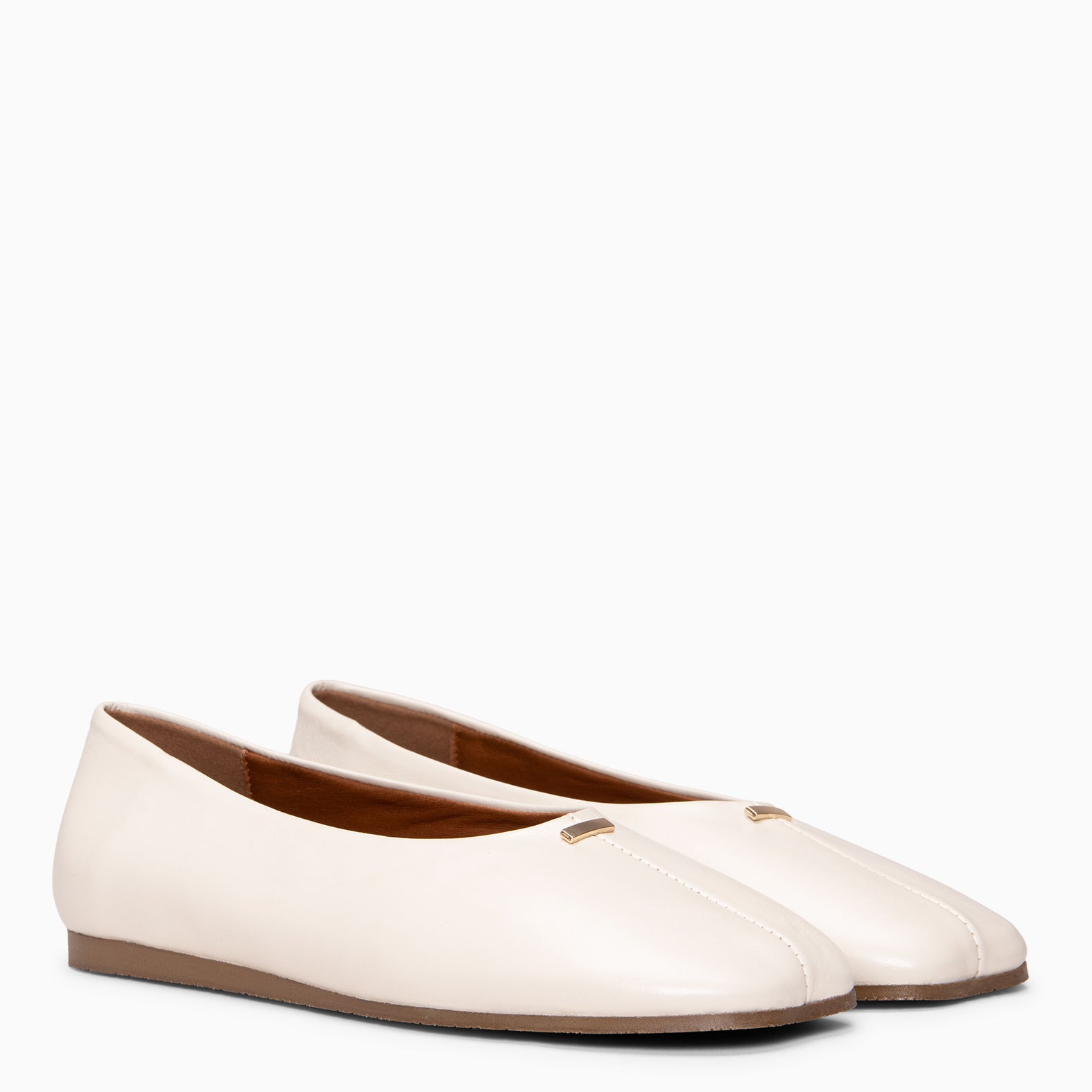 CALA - Bailarinas Baresoft de piel MARFIL