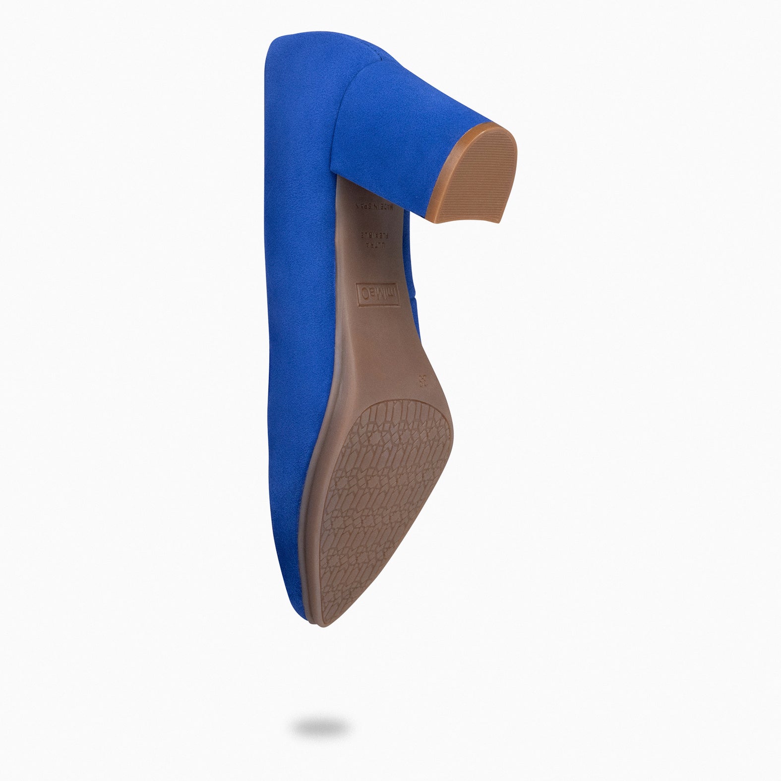 URBAN S - ELECTRIC BLUE suede mid-heeled shoes