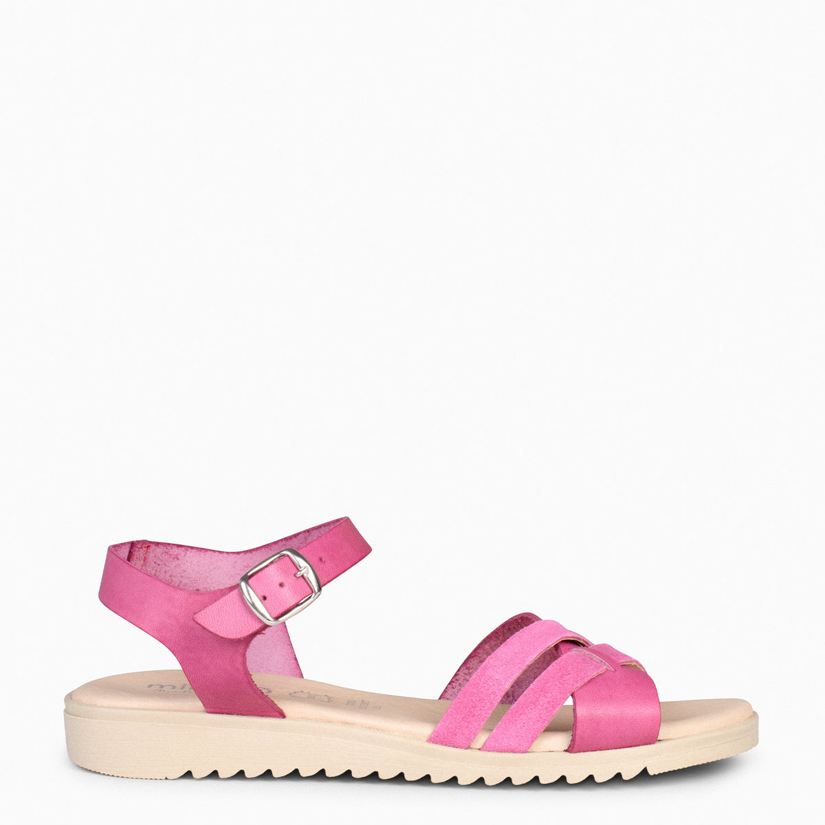 FRESH – Sandales en cuir FUCHSIA