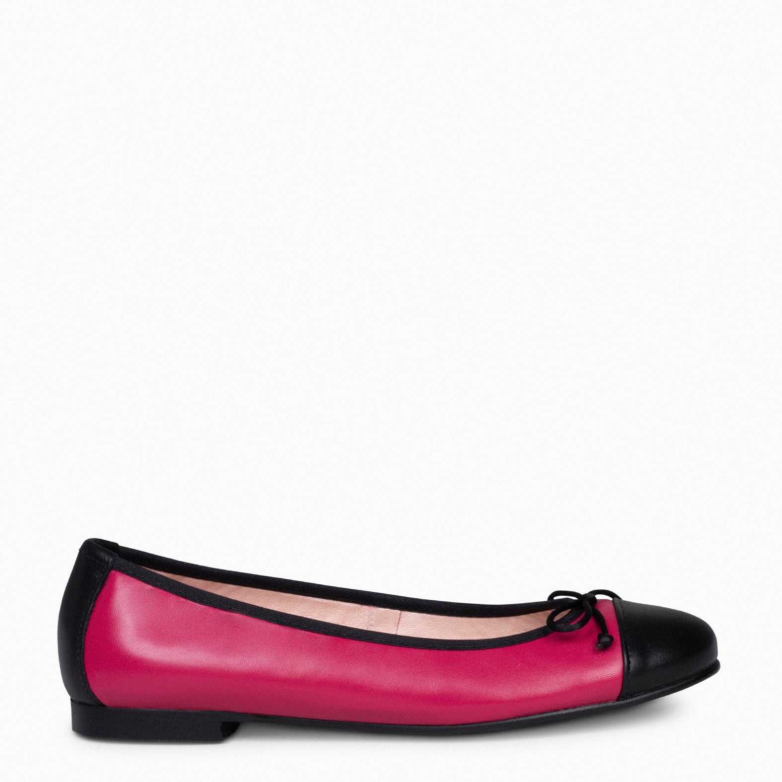 NICOLLE – FUCHSIA ballerina with black toe