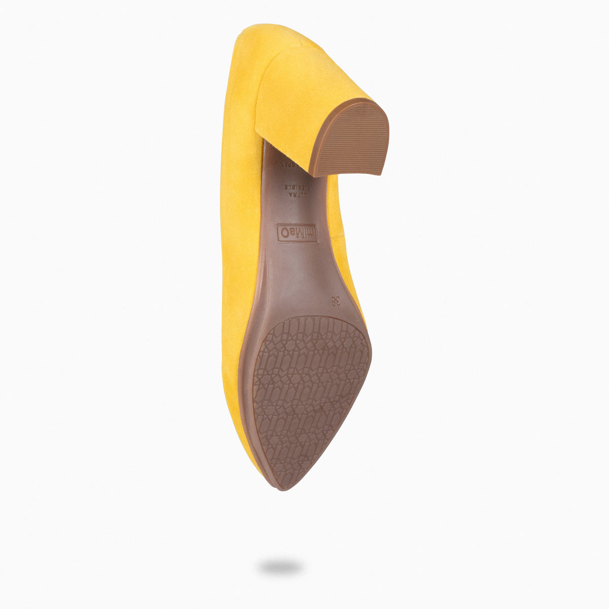 URBAN S – YELLOW Suede Mid-Heeled Shoes