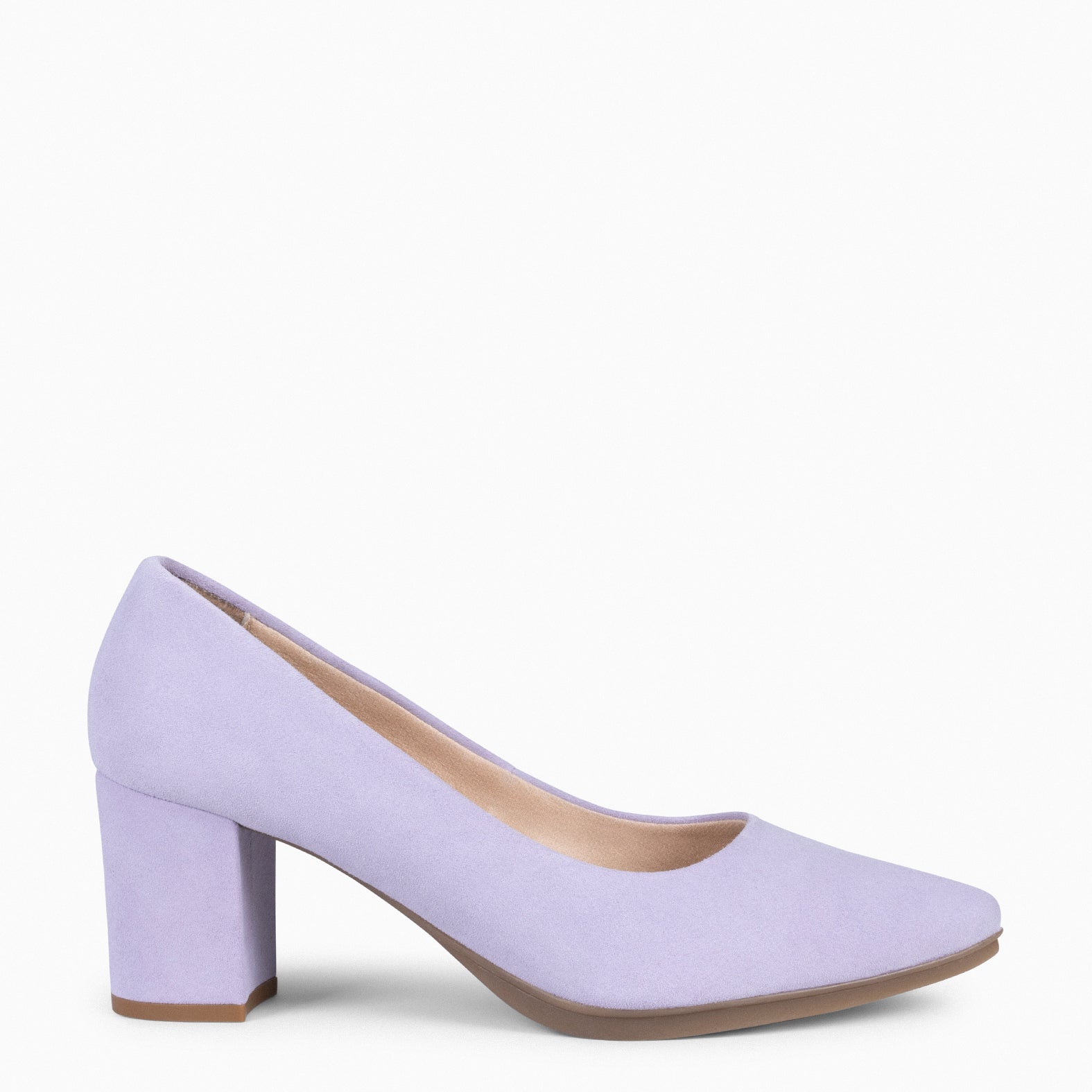 Low Heel Lilac Shoes URBAN S LILAC SUEDE MID-HEELED