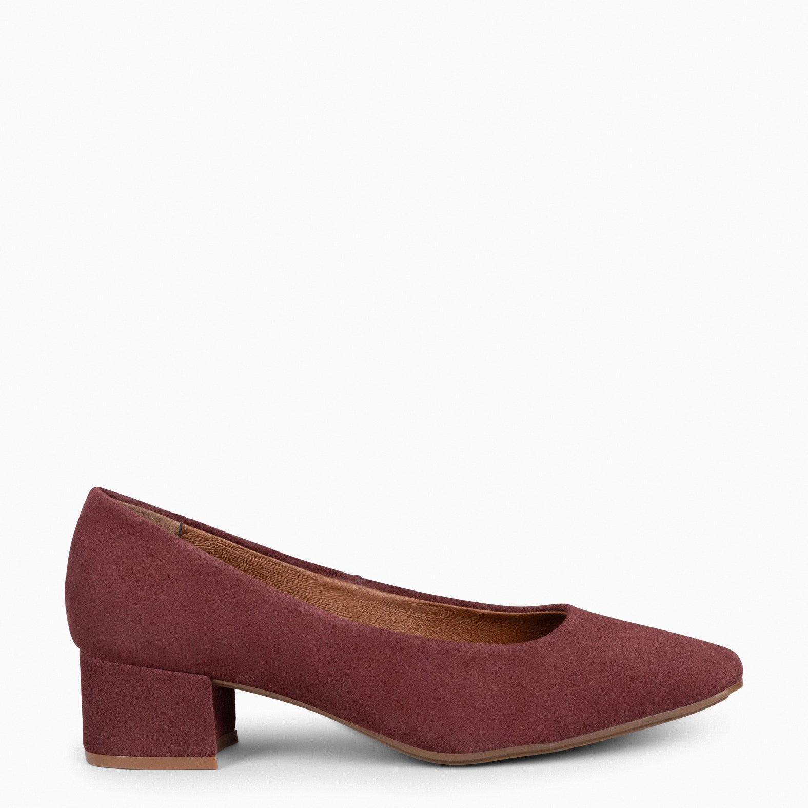 Burgundy court shoes low 2024 heel