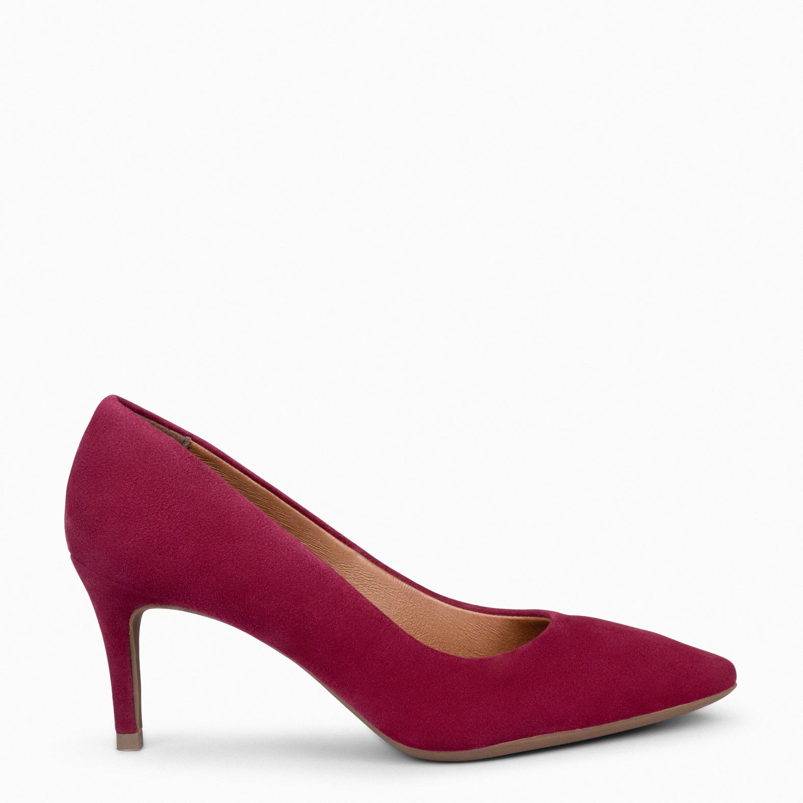 STILETTO - BURGUNDY suede leather stilettos