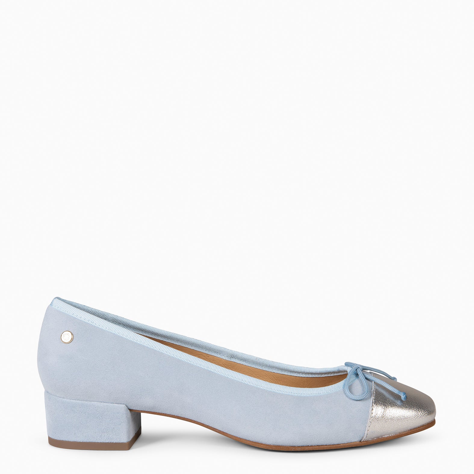 GLAMOUR - BLUE LIGHT BALLERINA WITH LOW HEEL