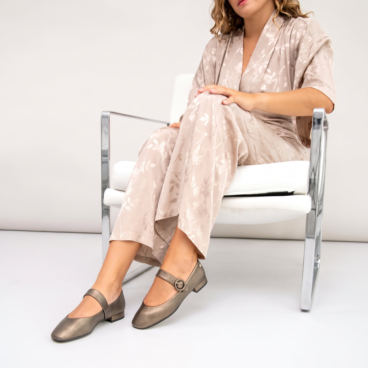 FLORENCIA - Mary Janes met metallic leren bandje