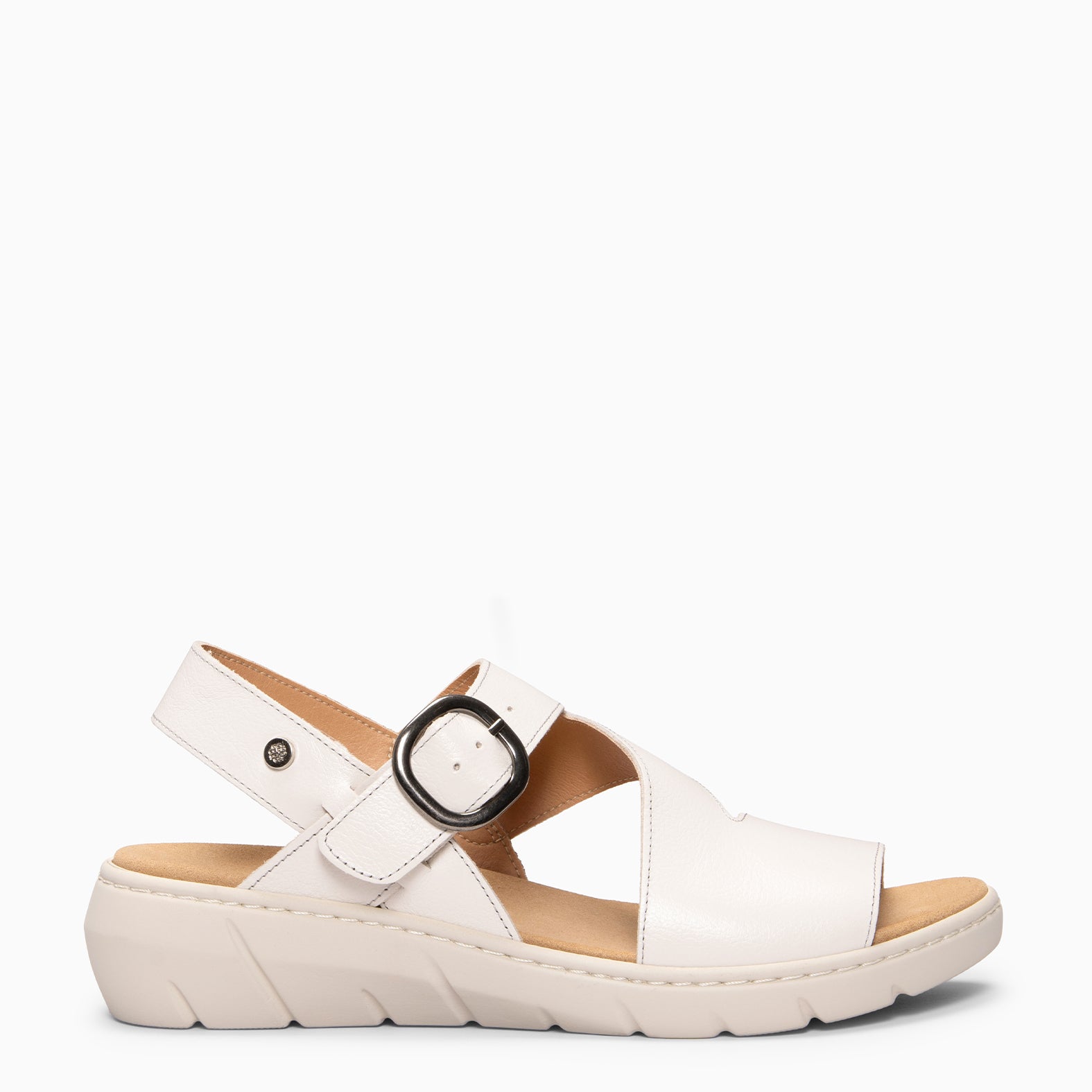 NATURA - WHITE SANDALS WITH REMOVABLE INSOLE
