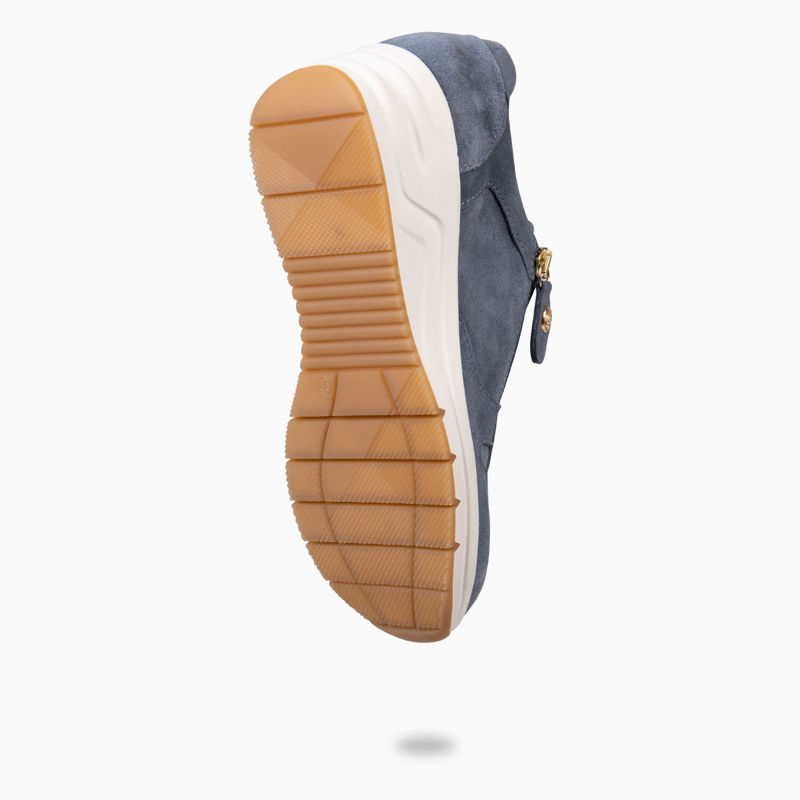 ARLES – Baskets à talon compensé en daim BLEU