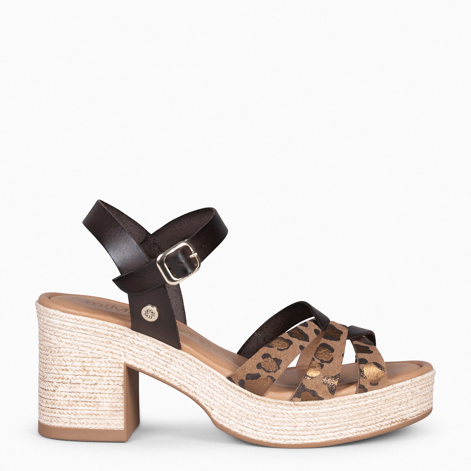 LARISA - Sandalia de plataforma LEOPARDO