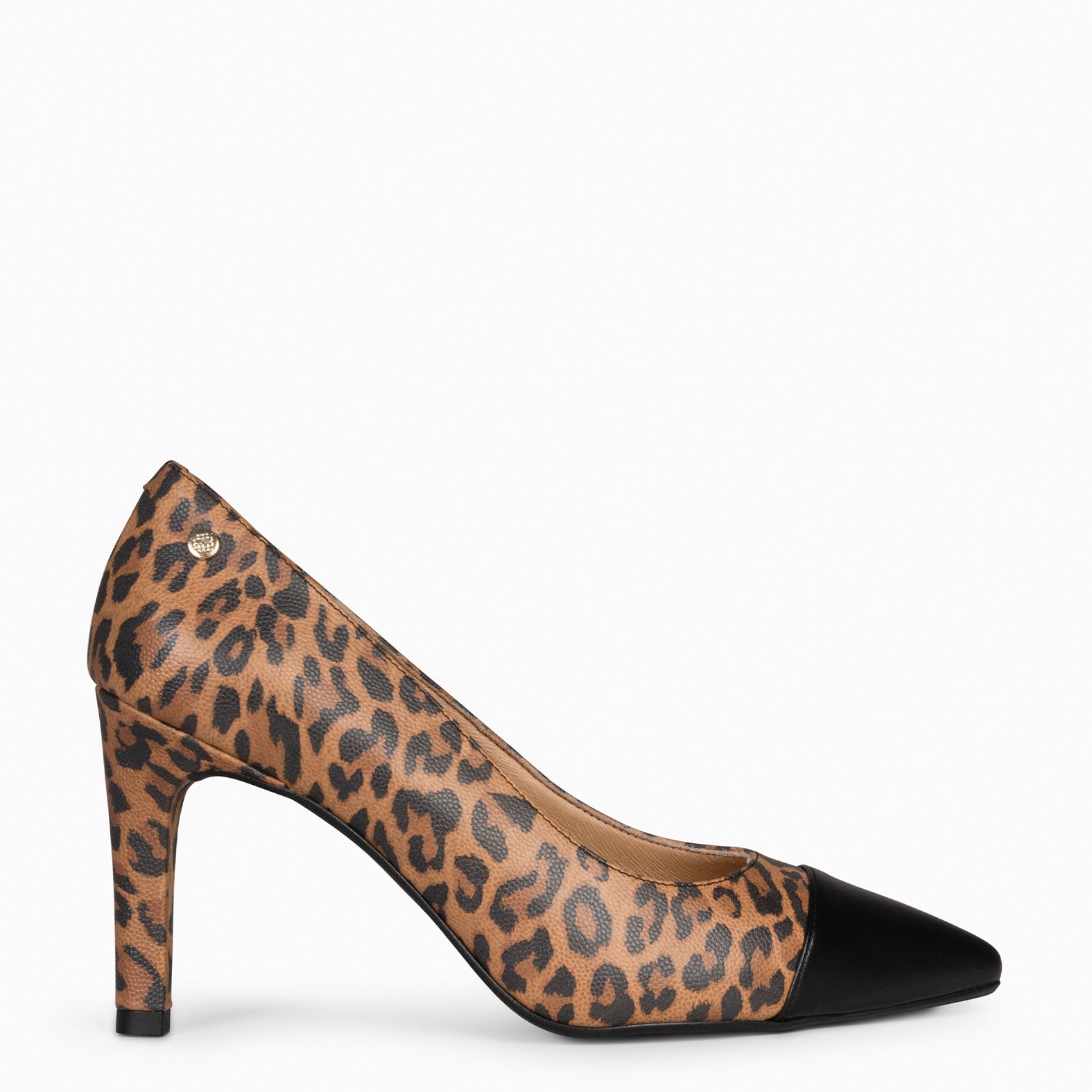 LILLY – Zapato de tacón alto y puntera LEOPARDO
