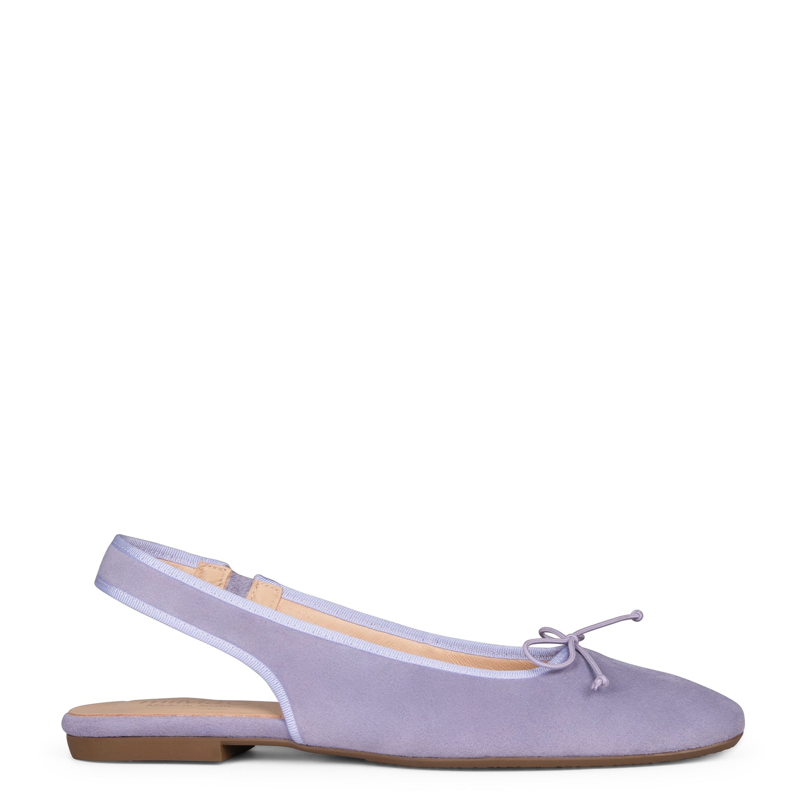 LUNA - BAILARINA DESTALONADA PLANA CON LAZO MALVA