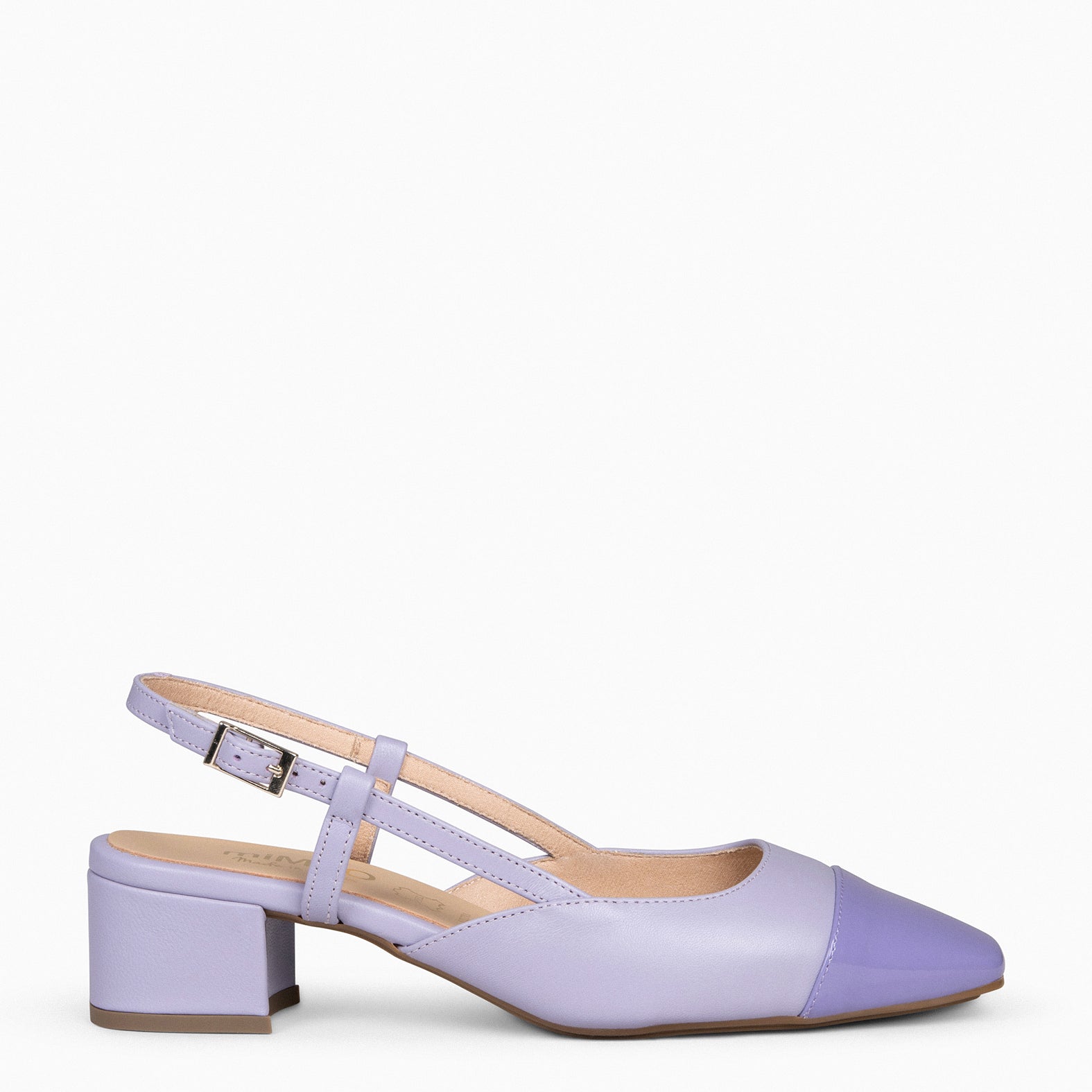 AUDREY – Escarpins à bride bicolore MAUVE