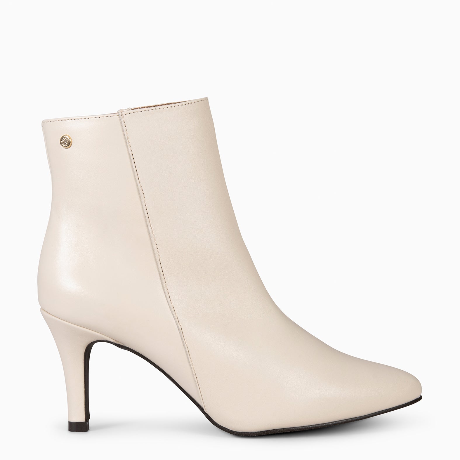 NIGHT - Botines elegantes de tacón fino MARFIL