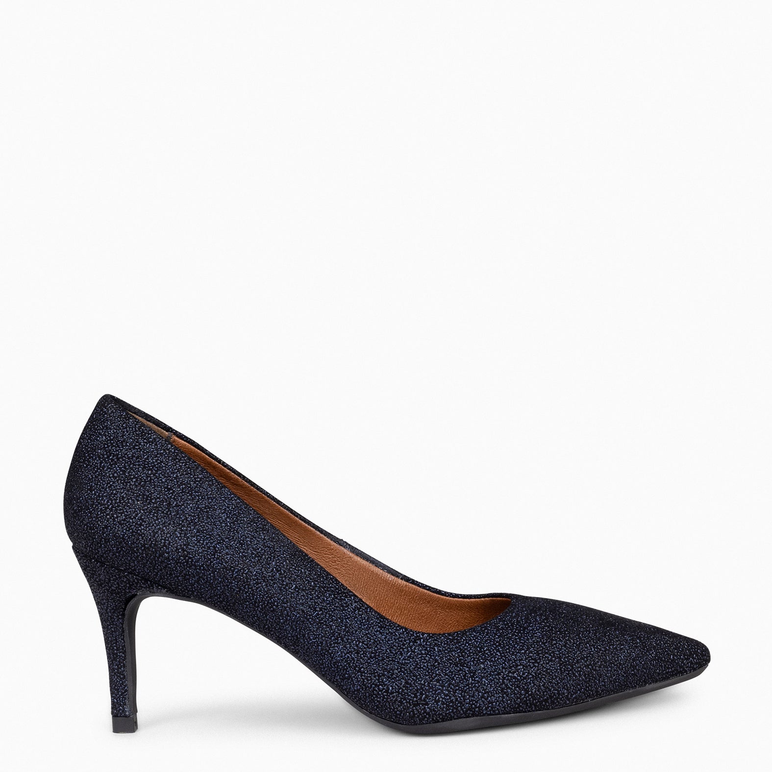 Navy glitter hot sale court shoes