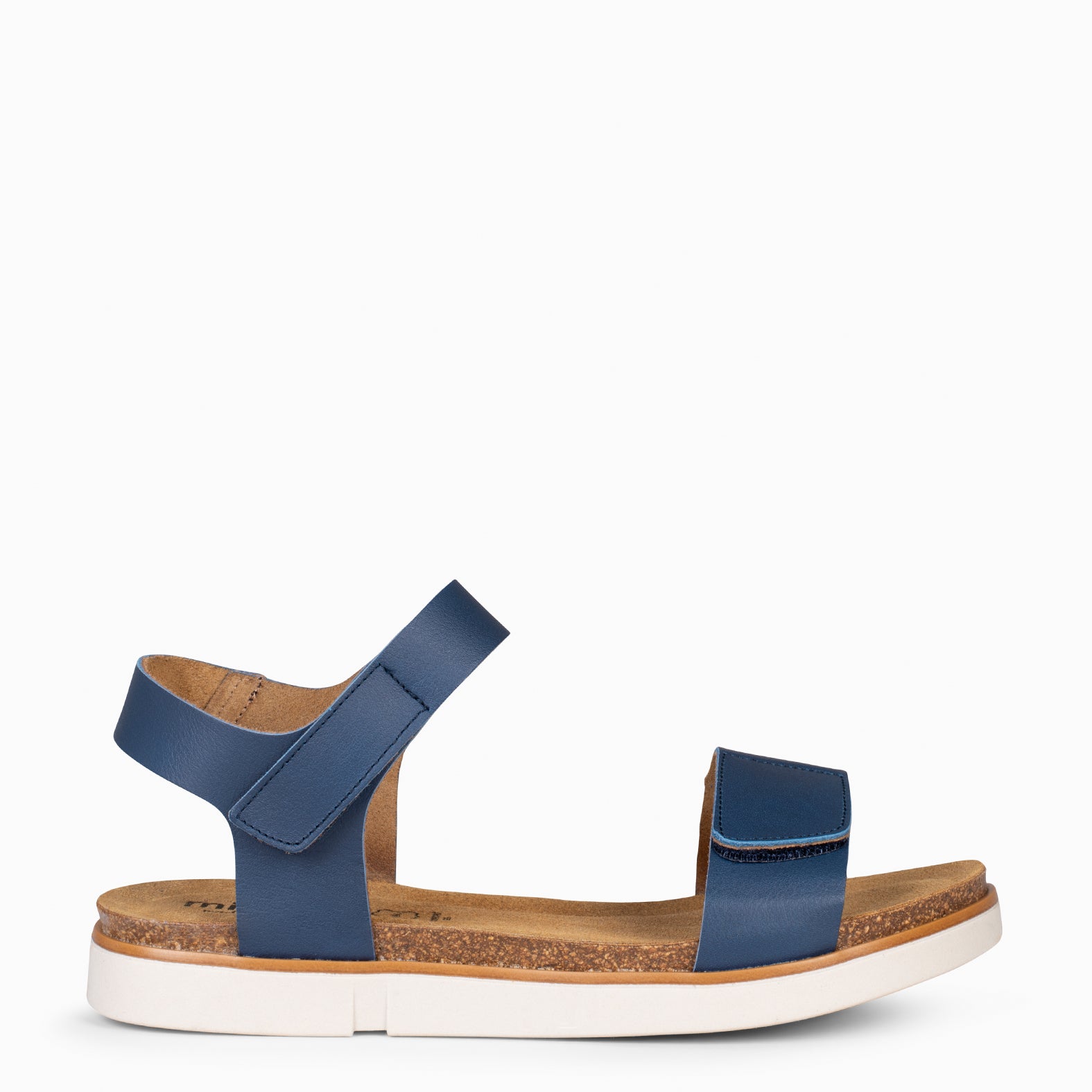 ARALIA - Sandalias planas con tiras de velcro MARINO