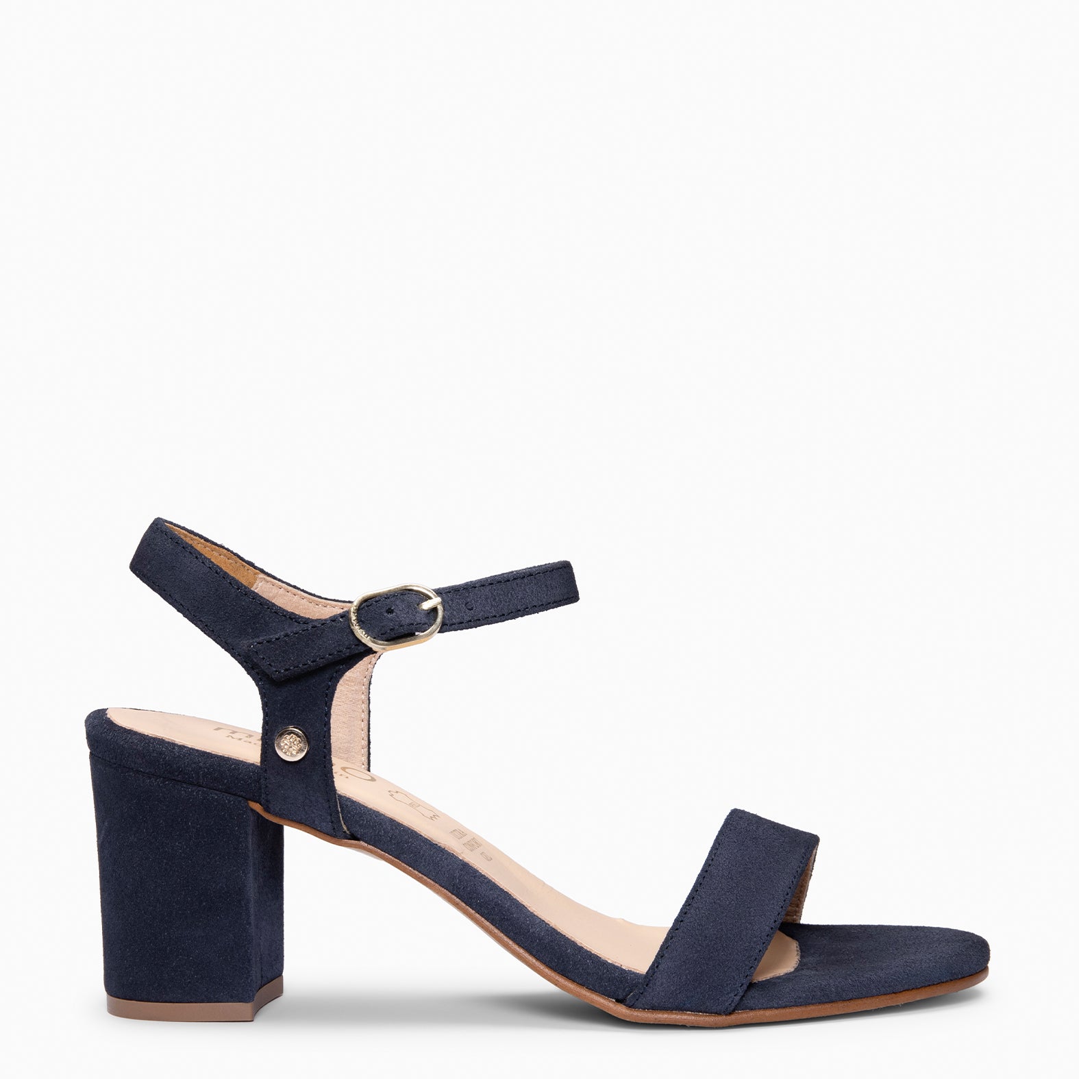 KEILA - Sandalias de tacón medio de ante MARINO