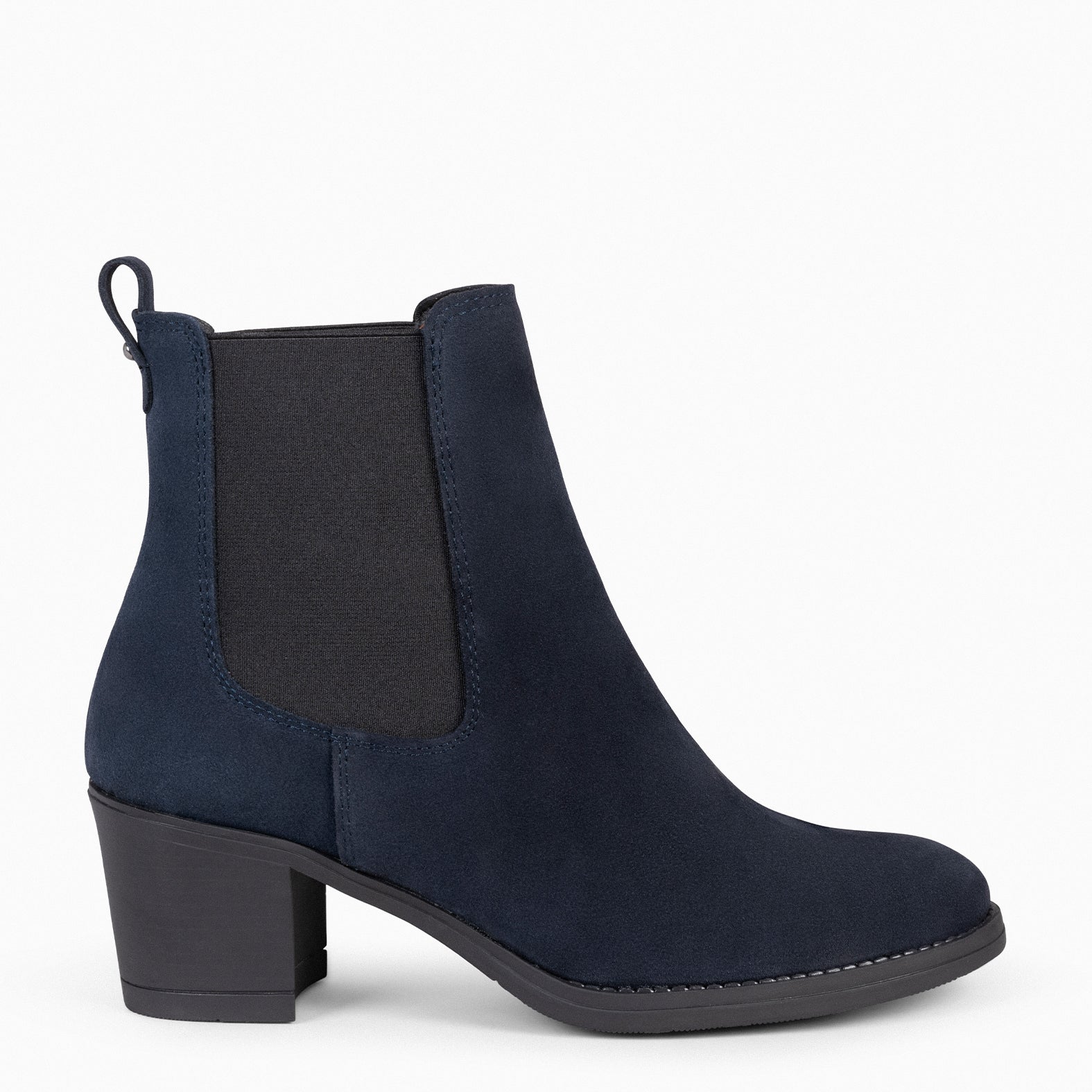 NEW CHELSEA - Botines de caña alta con tacón para mujer AZUL MARINO