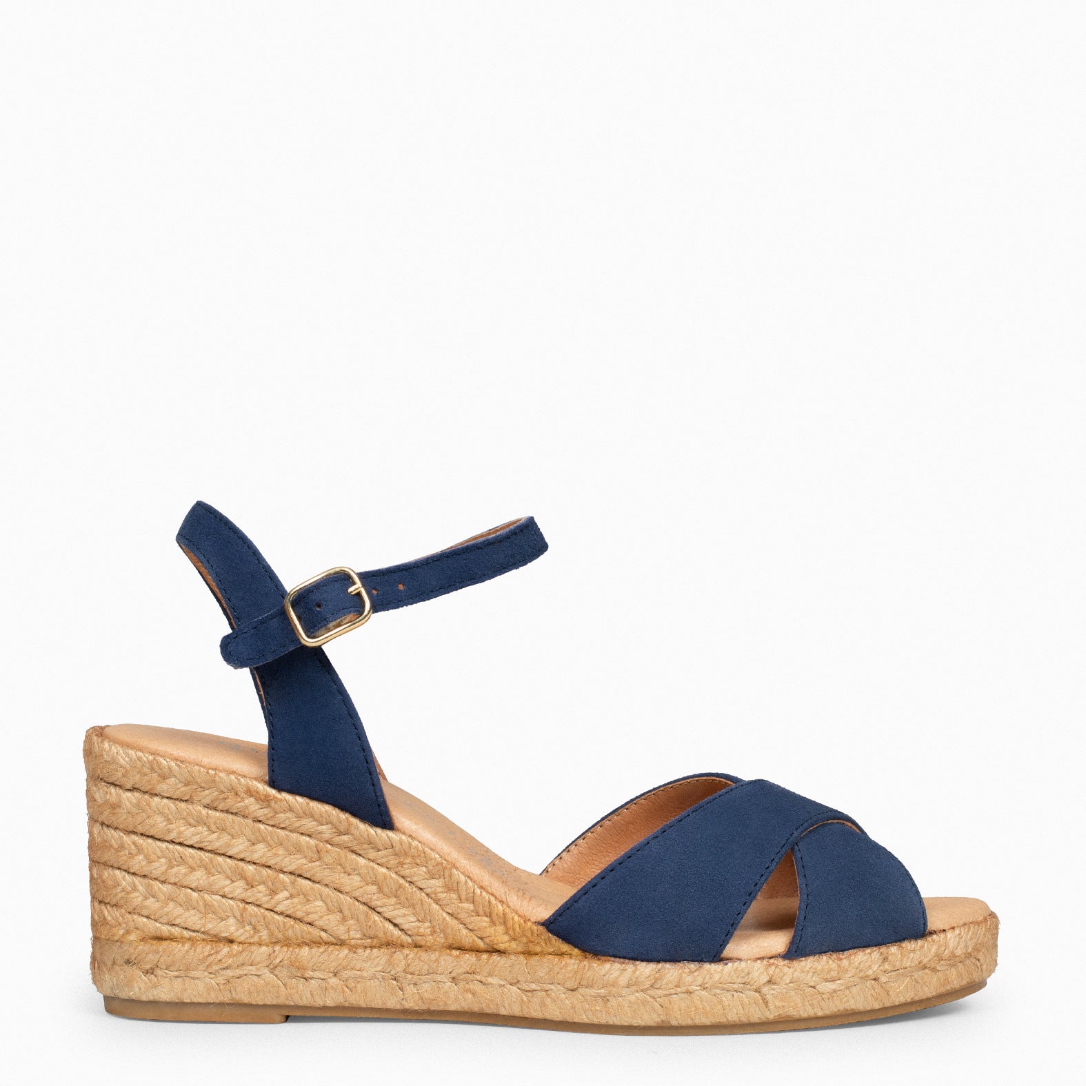 Mimao Sandalias Esparto Azul CALPE NAVY SUEDE LEATHER ESPADRILLE