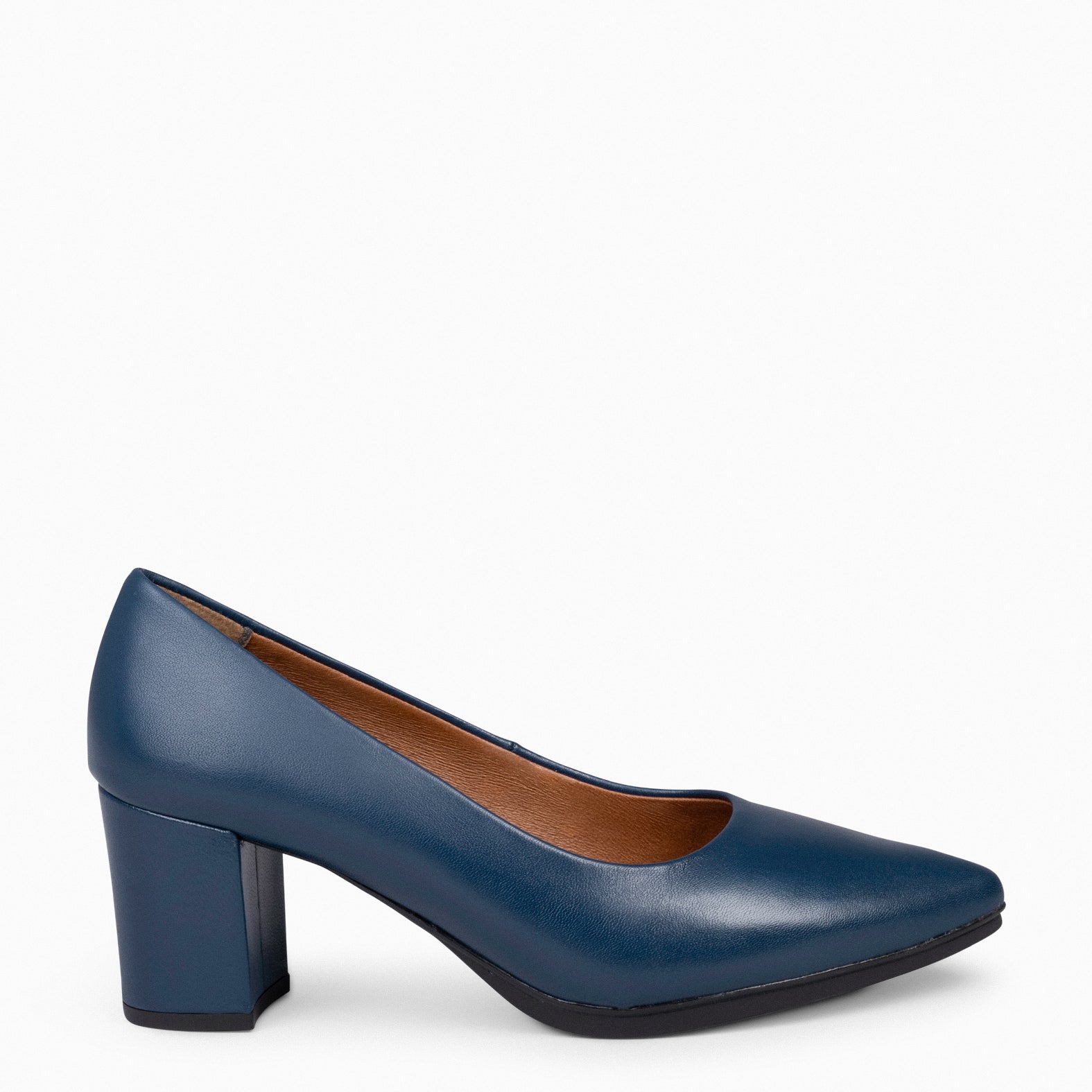 URBAN S SOIR E Chaussures talon moyen en cuir nappa BLEU