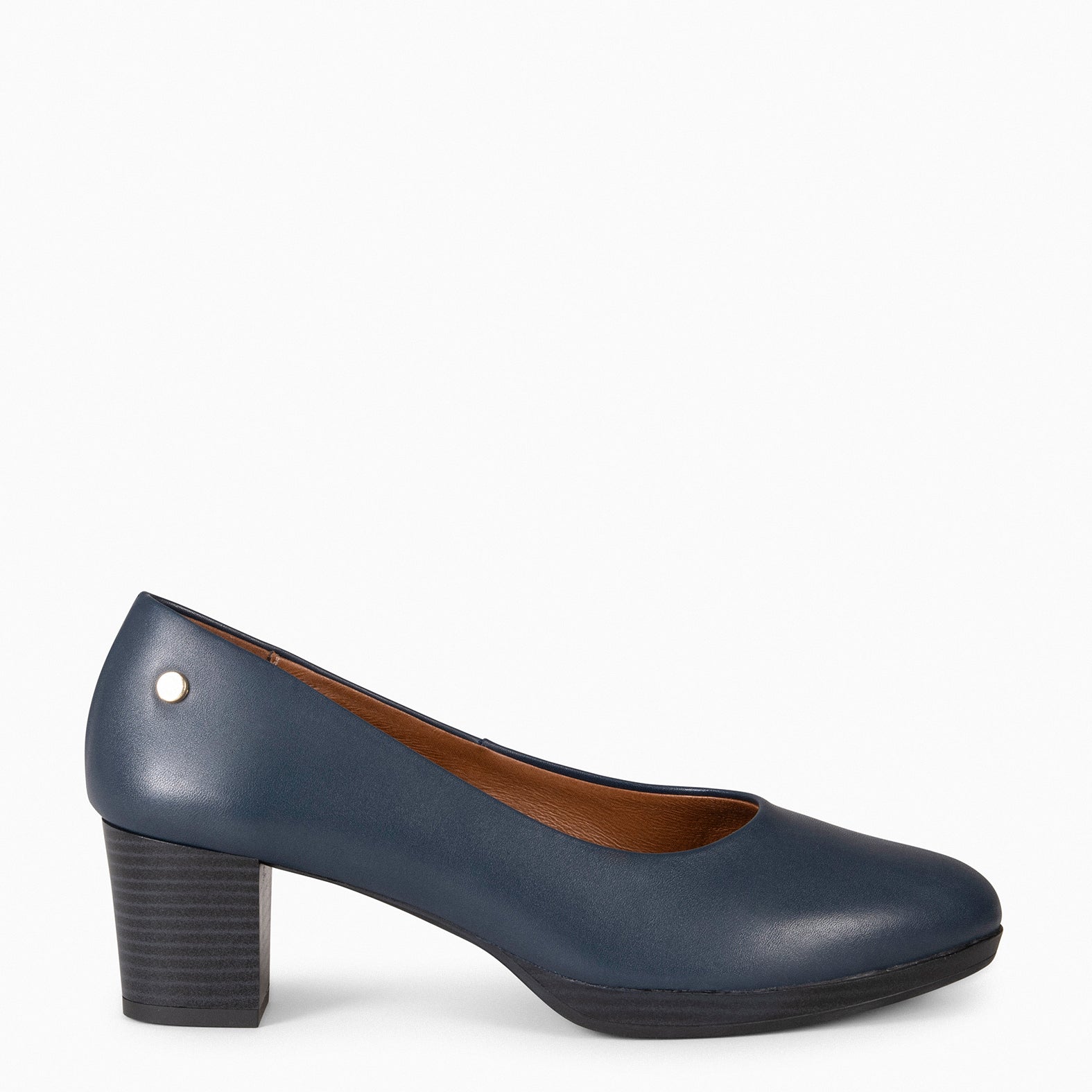 FLISHT S – NAVY shoes with low heel and platform