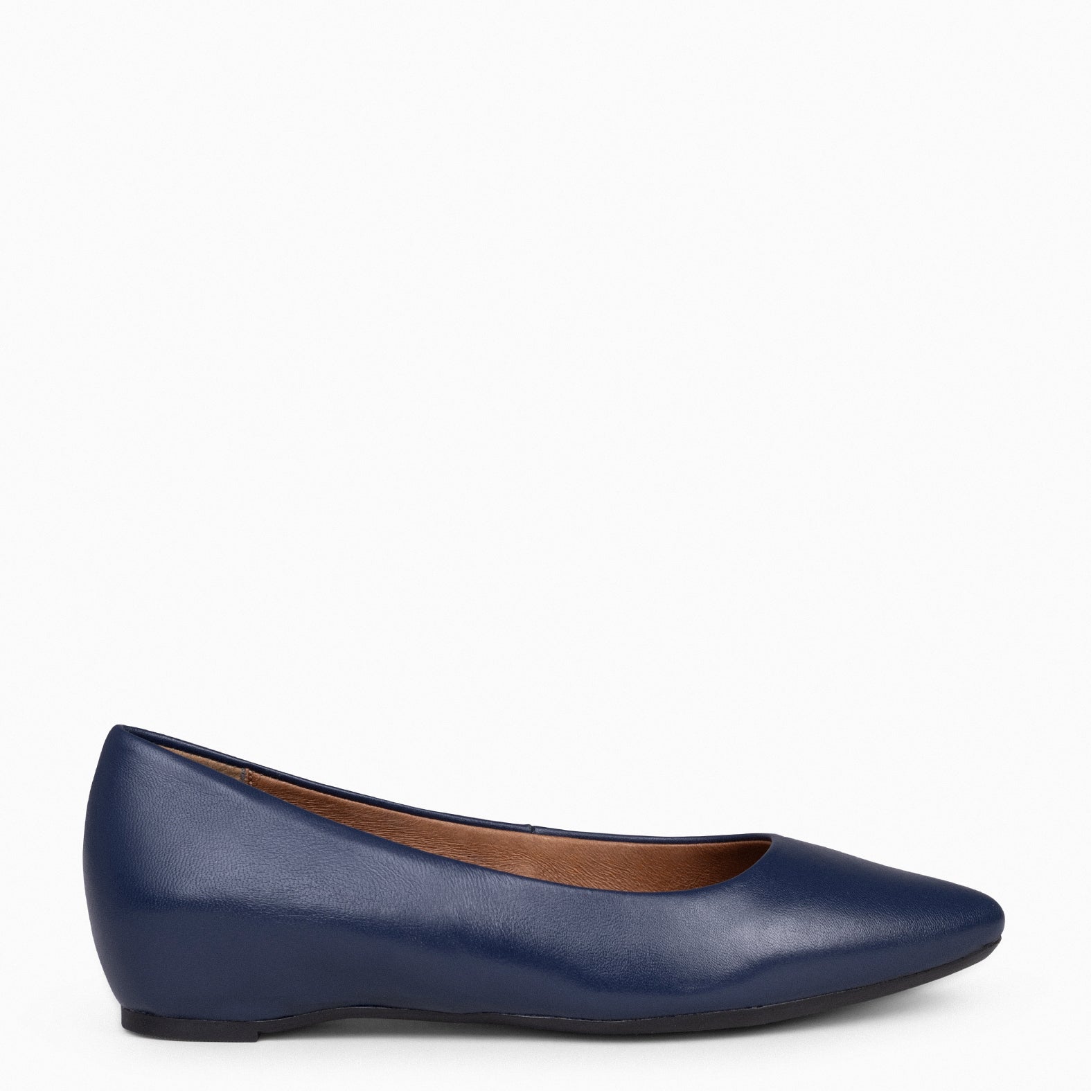 Navy leather best sale wedge shoes