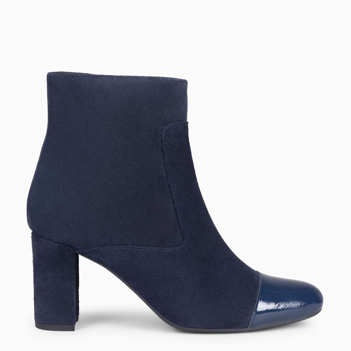 VARENNA - Botín con cremallera para mujer AZUL