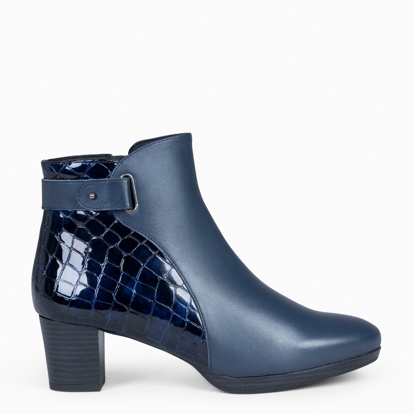 LENA - Botín punta redonda mujer AZUL - miMaO ®