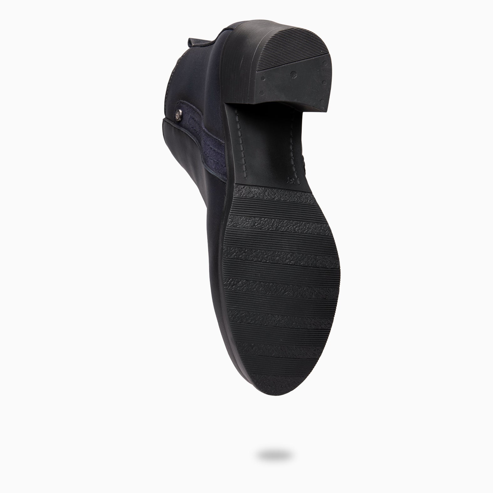 MONTSE – Botín de tacón ancho de piel MARINO