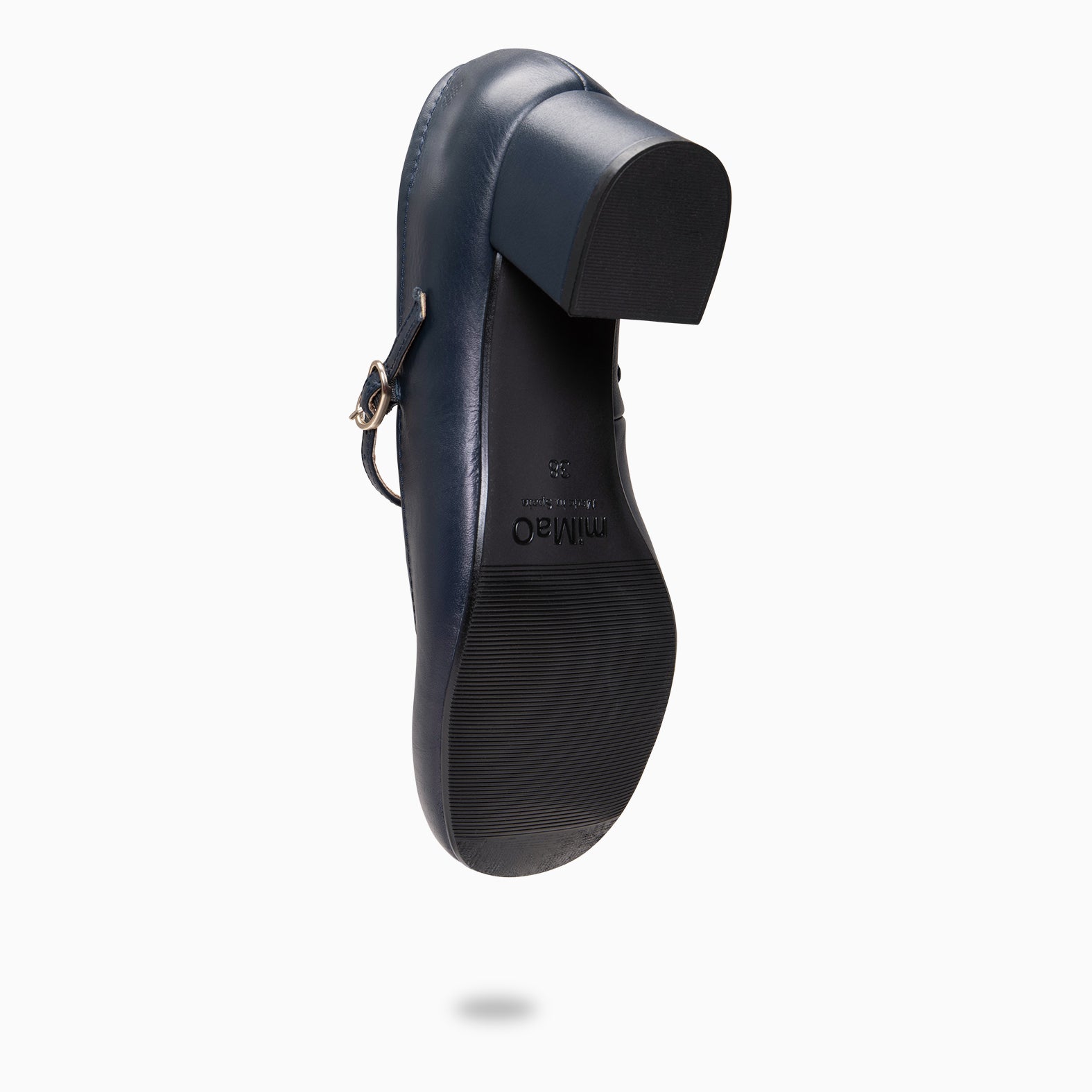 ROSALIA - Mary Jane à talon en cuir BLEU MARINE