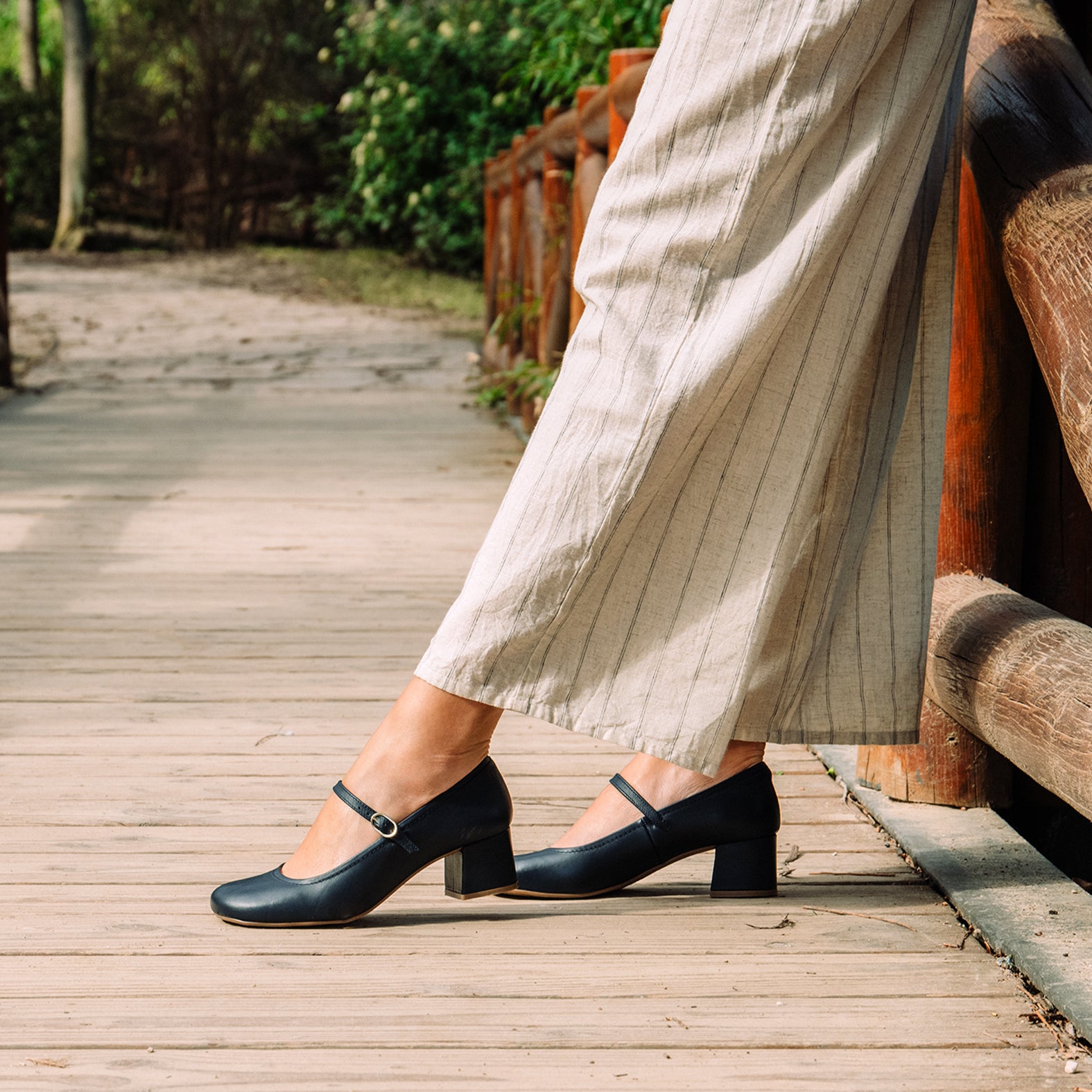 ROSALÍA - MERCEDITAS DE TACÓN ESTILO BARESOFT MARINO - miMaO ®