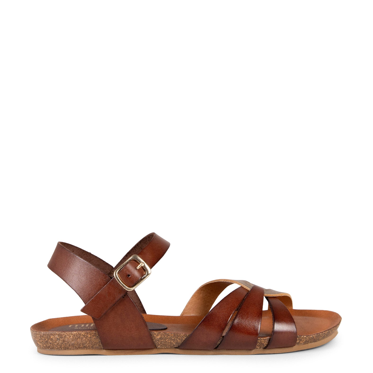 SALOMÉ - Sandalias planas con pulsera MARRÓN