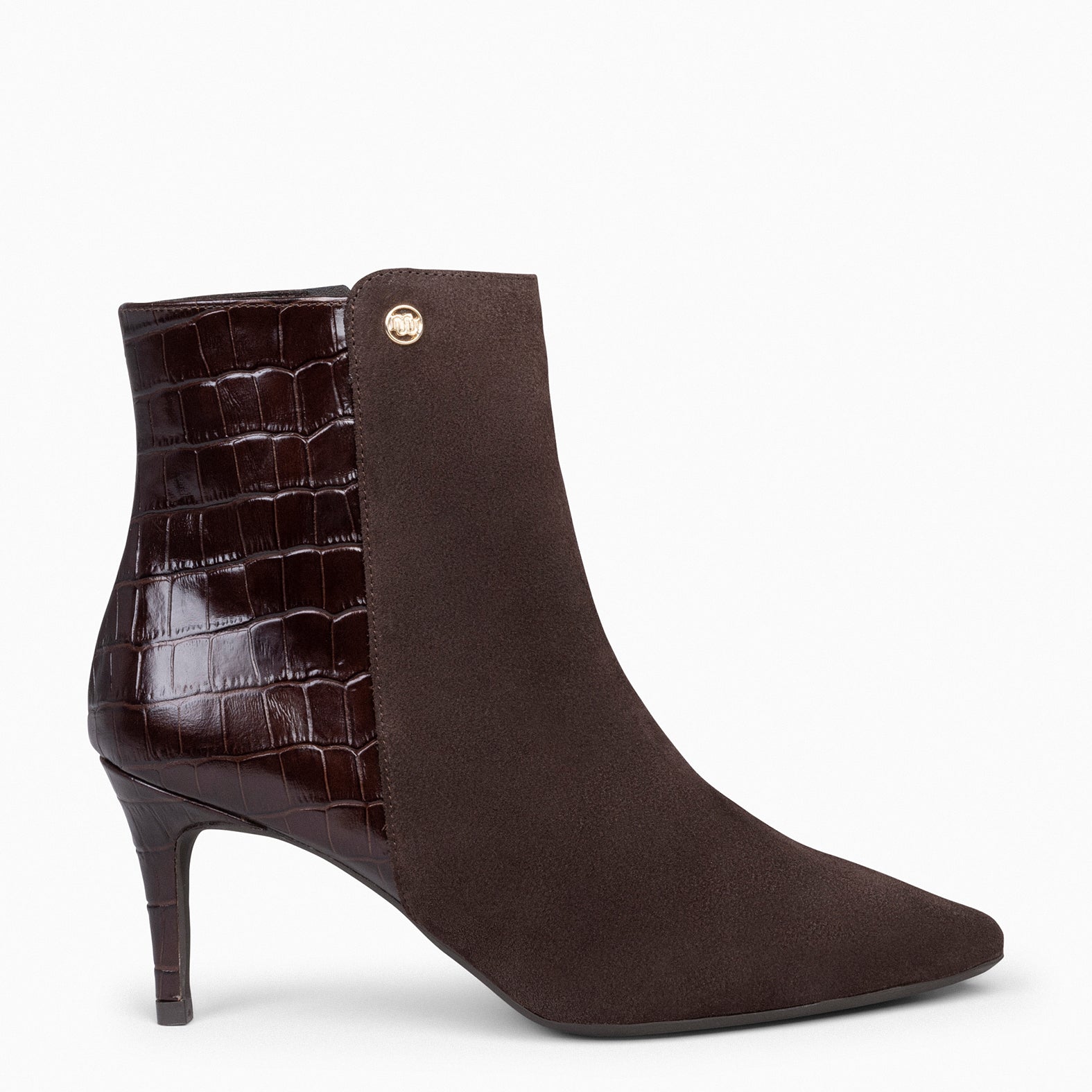 NIGHT COCO – Botines elegantes de tacón fino MARRÓN
