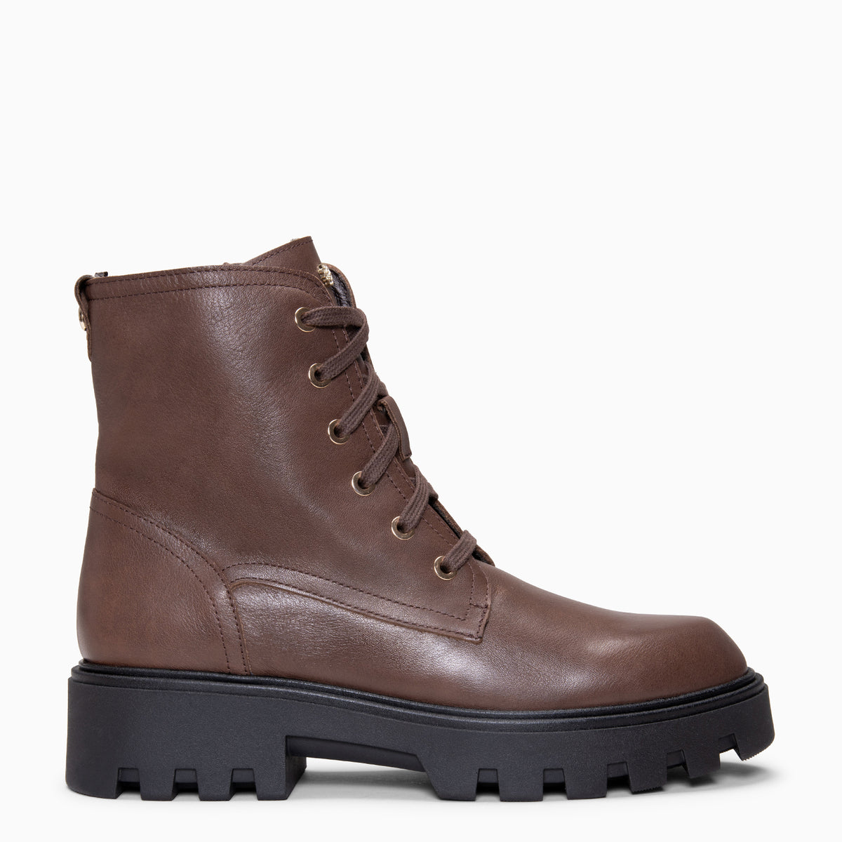 O'NEIL - Brown water-repellent leather lace-up boots