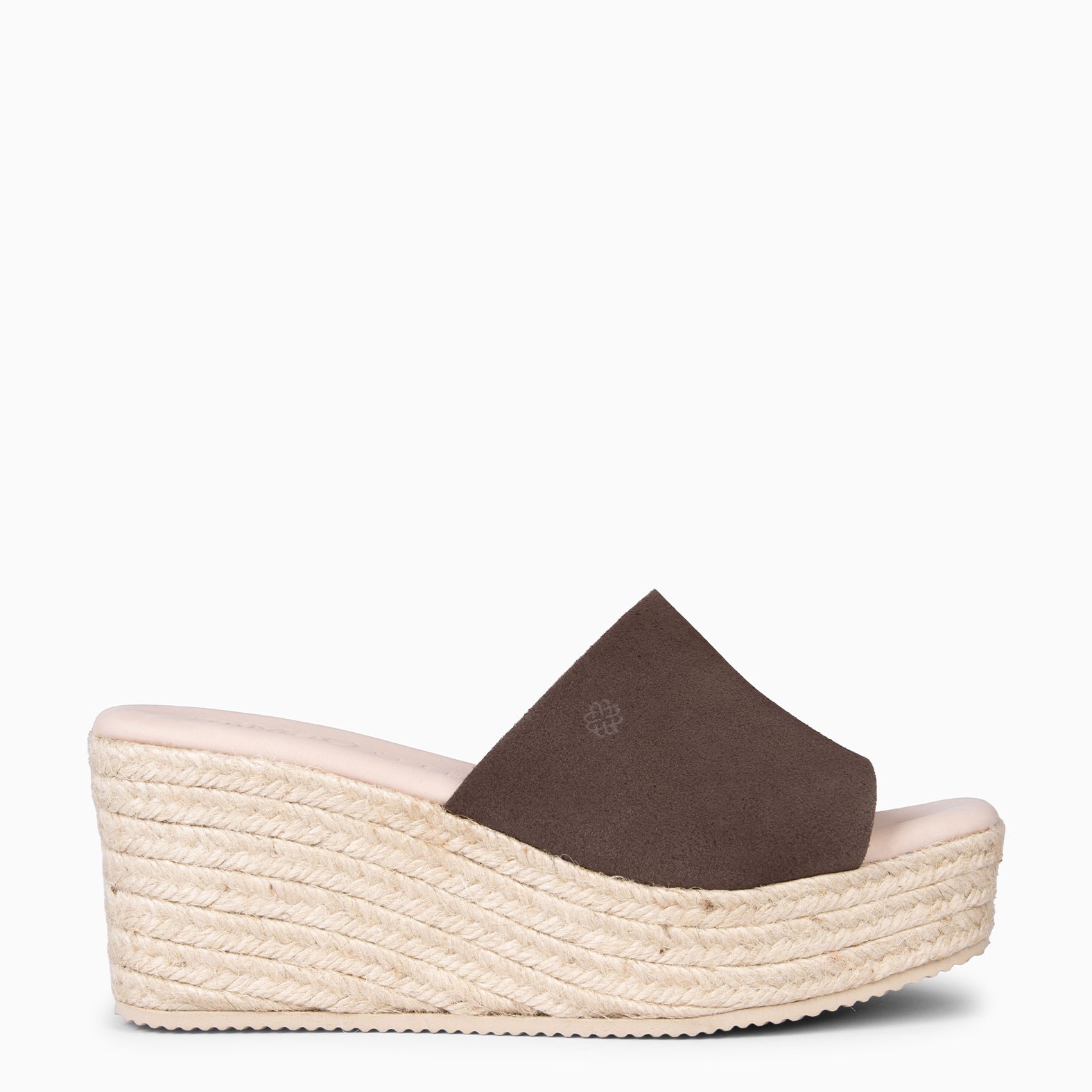 MAIRA - BROWN Wedge platform espadrilles